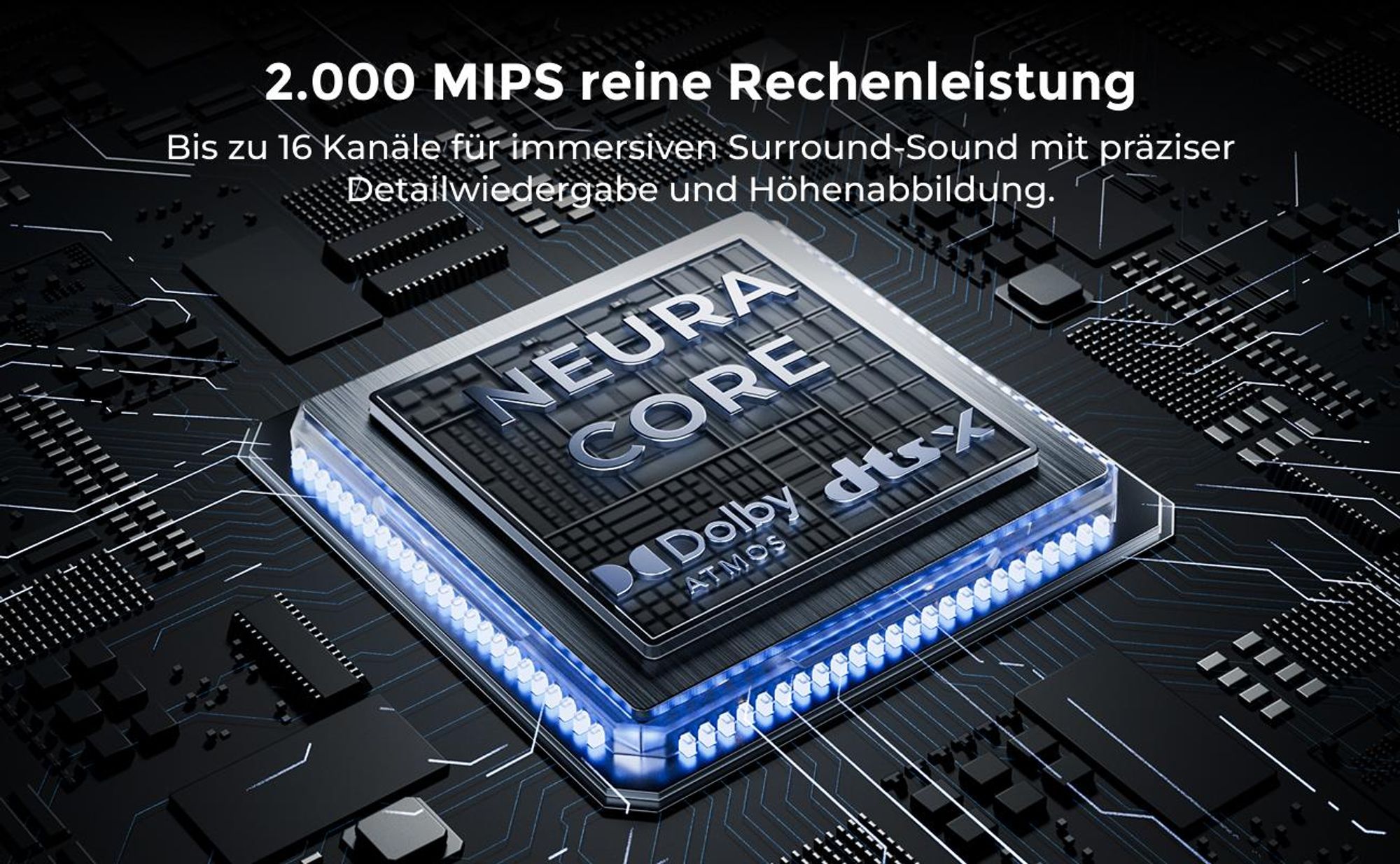 ULTIMEA Skywave X100 9.1.6 Soundbar mit 10'' Subwoofer, Dolby Atmos, DTS:X, 1500 W, Surround Sound System für Heimkino und TV, 8K HDR-Passthrough