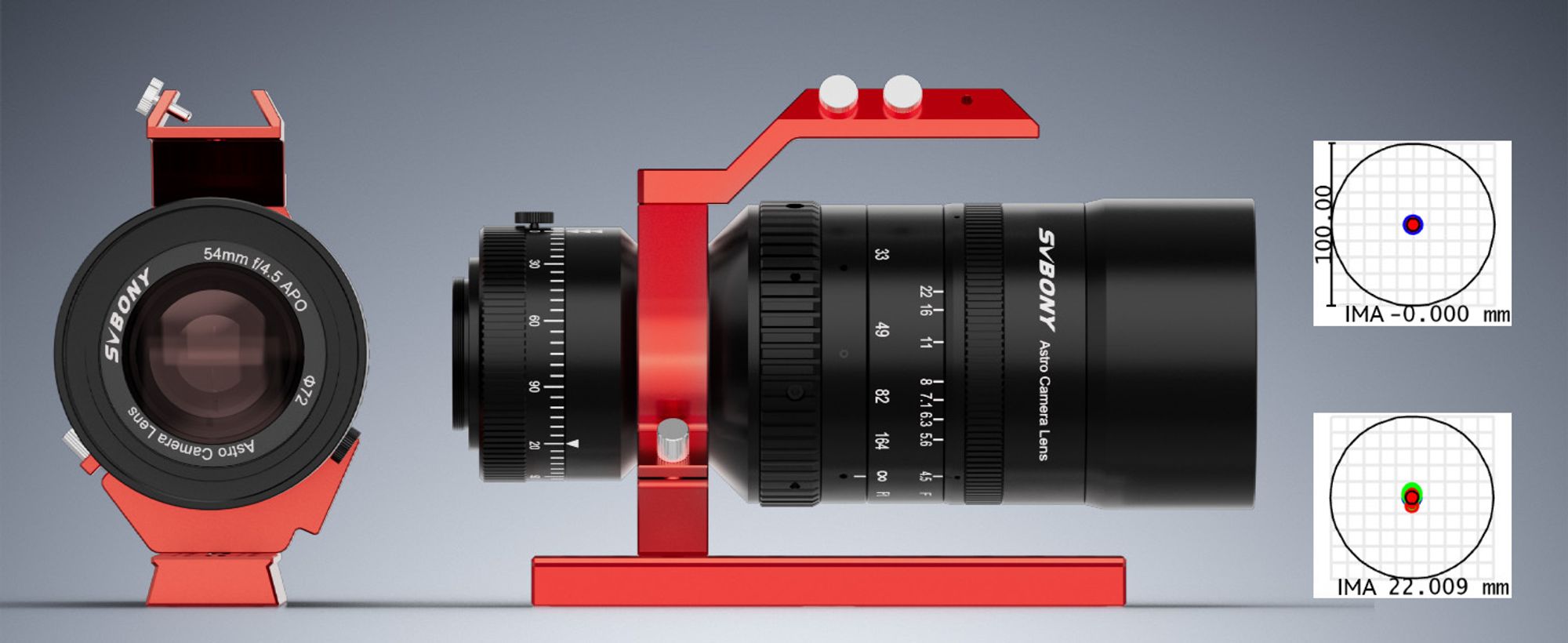Svbony SV555 APO 54mm Astrofotografie-Teleskop, f/4,5 Vollformat-Teleskopkamera Objektiv, Manuelle Blendeneinstellung, Integrierter Leveler