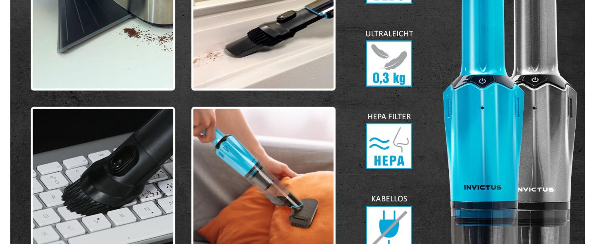 Genius INVICTUS ONE PRESTIGE, Trocken, Beutellos, Blau