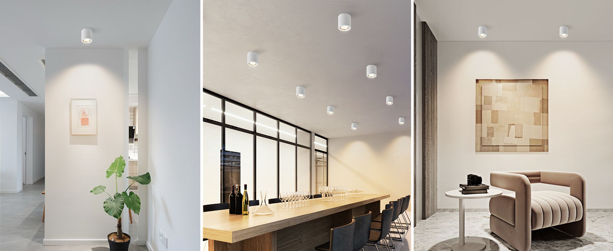 ZMH Aufbauspot weiß Aufbaustrahler rund 4 Stück Deckenspots GU10 Aufbauleuchte Spots Deckenleuchte Aufputz aus Gips Modern klein Deckenlampe Max.40W für Wohnzimmer Esszimmer Flur Ohne Leuchtmittel