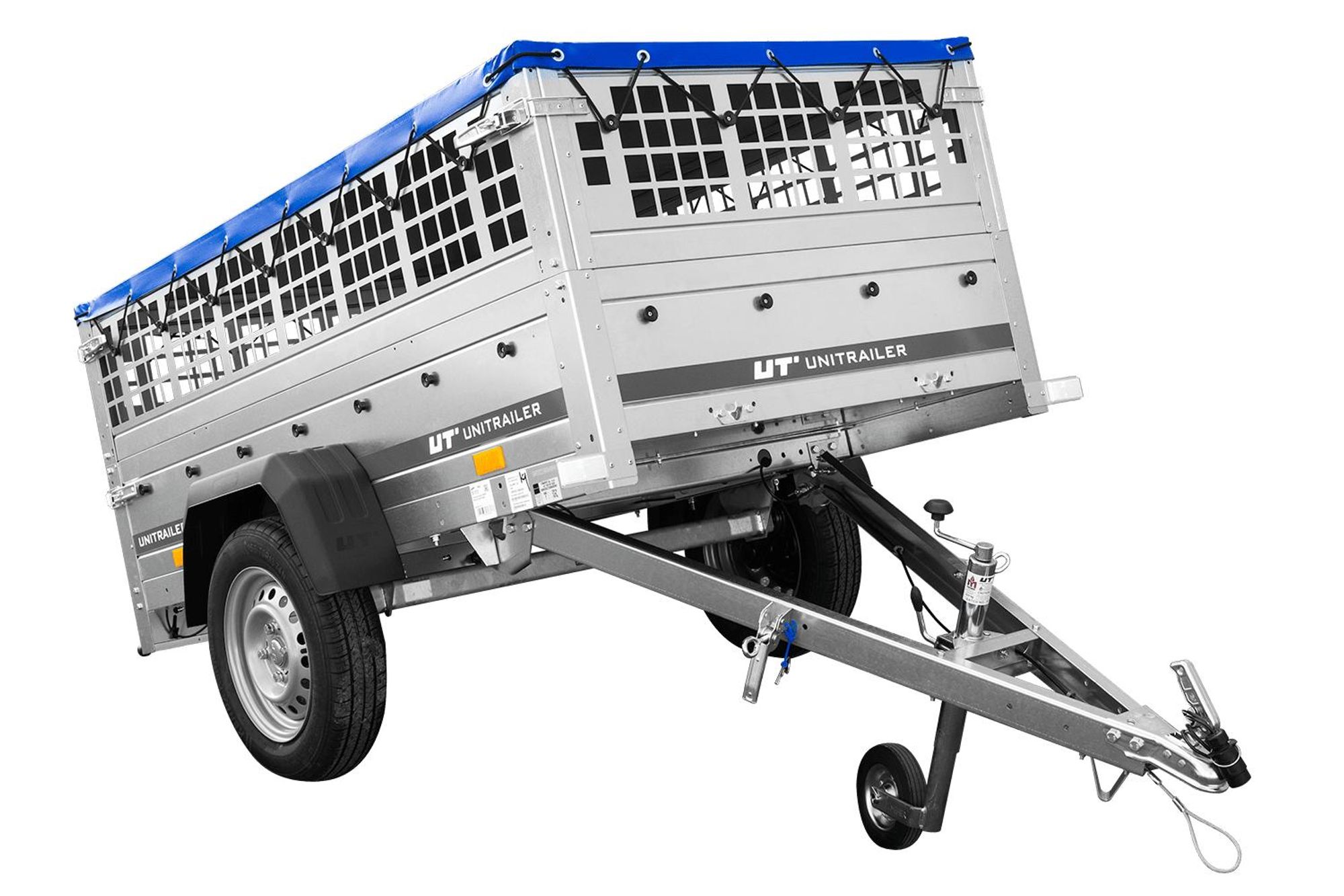 Pkw Planen Anhänger GARDEN TRAILER 200 KIPP mit Laubgitteraufsatz, Stützrad, Flachplane