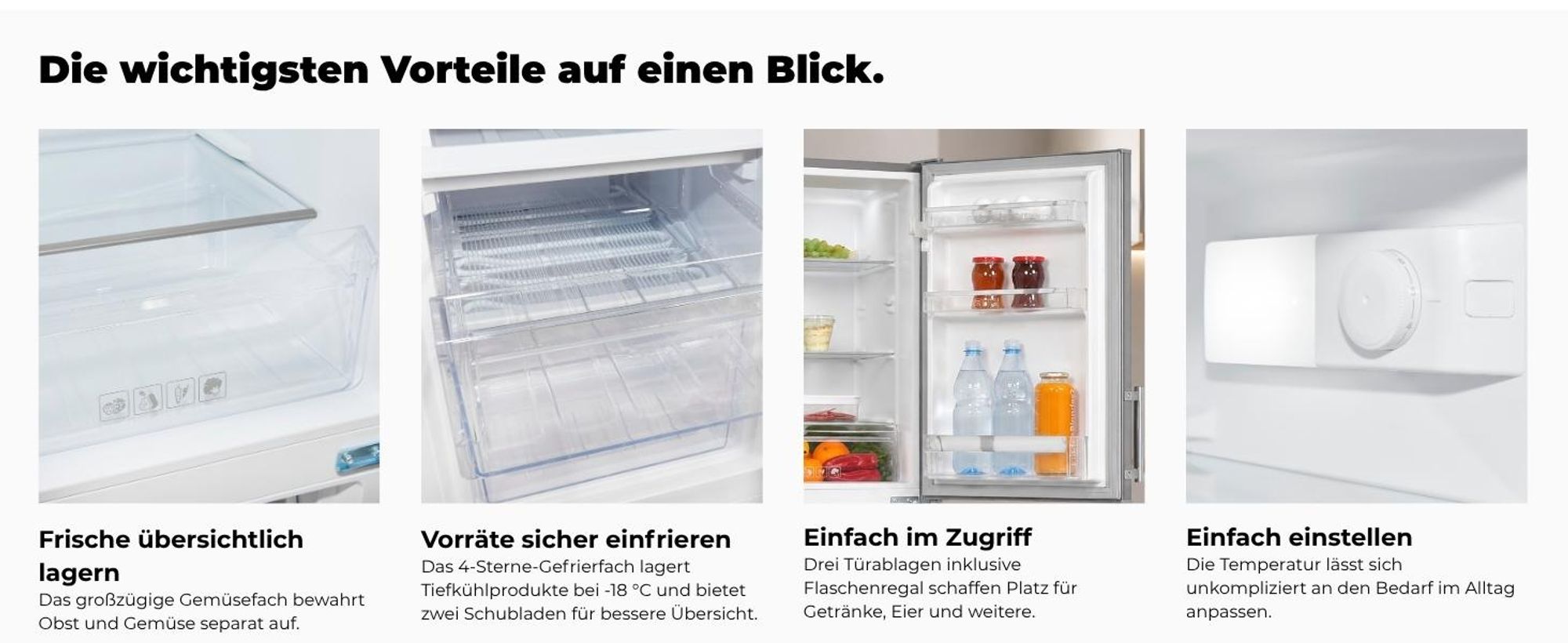Exquisit Kühl-Gefrierkombination KGC5233-60-HE-040D inoxlook | Nutzinhalt: 173 L | Alarm-Funktion | 4-Sterne-Gefrieren | Standgerät