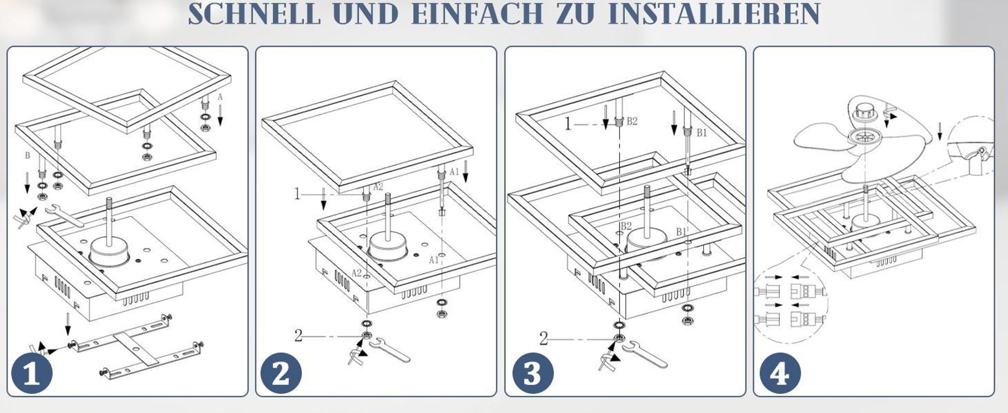 ZMH ventilatore da soffitto 37CM LED illuminazione 6 velocità ventilatori da soffitto luce regolabile lampada da soffitto telecomando timer per soggio