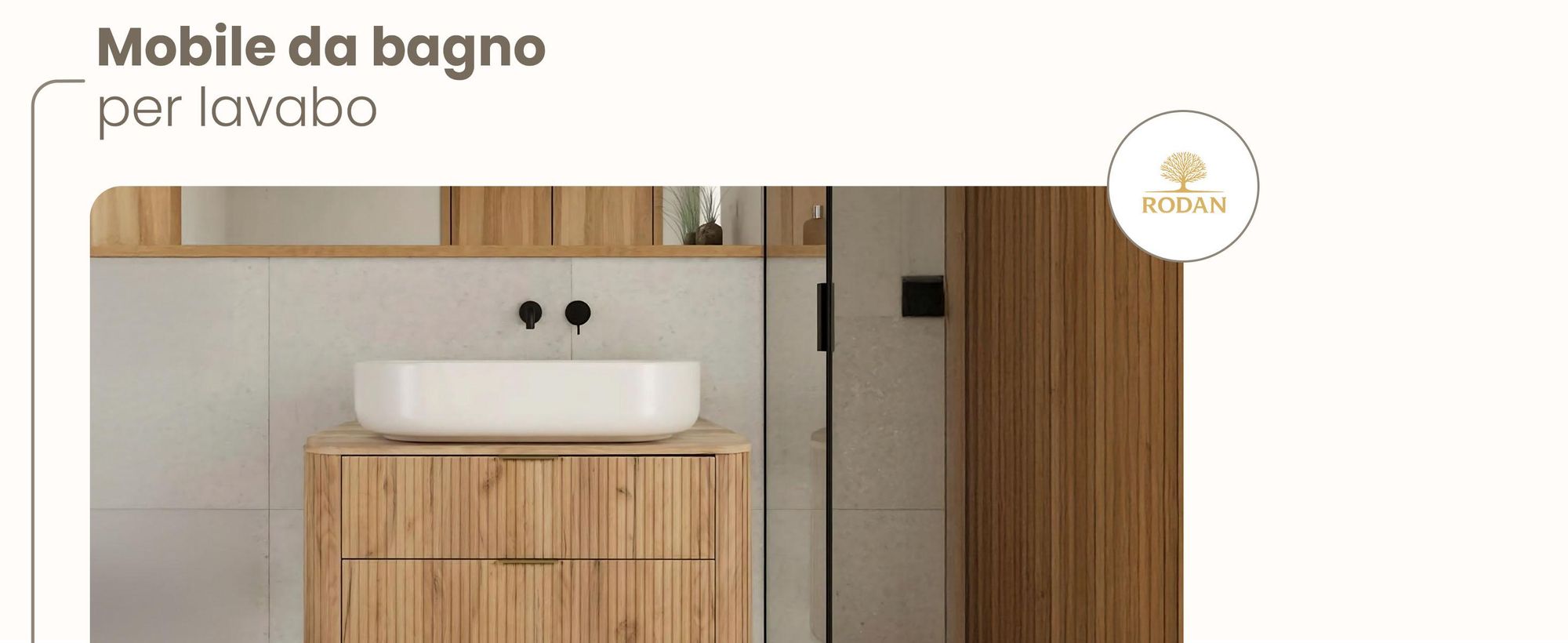 Mobile da bagno 100 CM Marrone opaco MDF 2 cassetti