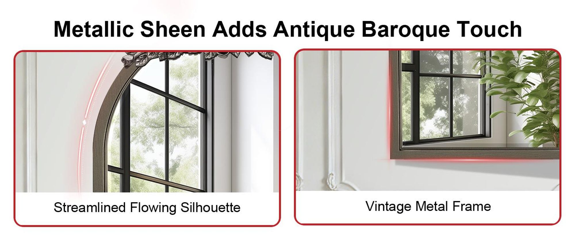 WISFOR Spiegelschrank Bad 51x76,5cm Bogen Badspiegelschrank Hängeschrank Bad 3 Einlegeböden Wandmontage für Badezimmer Zuhause