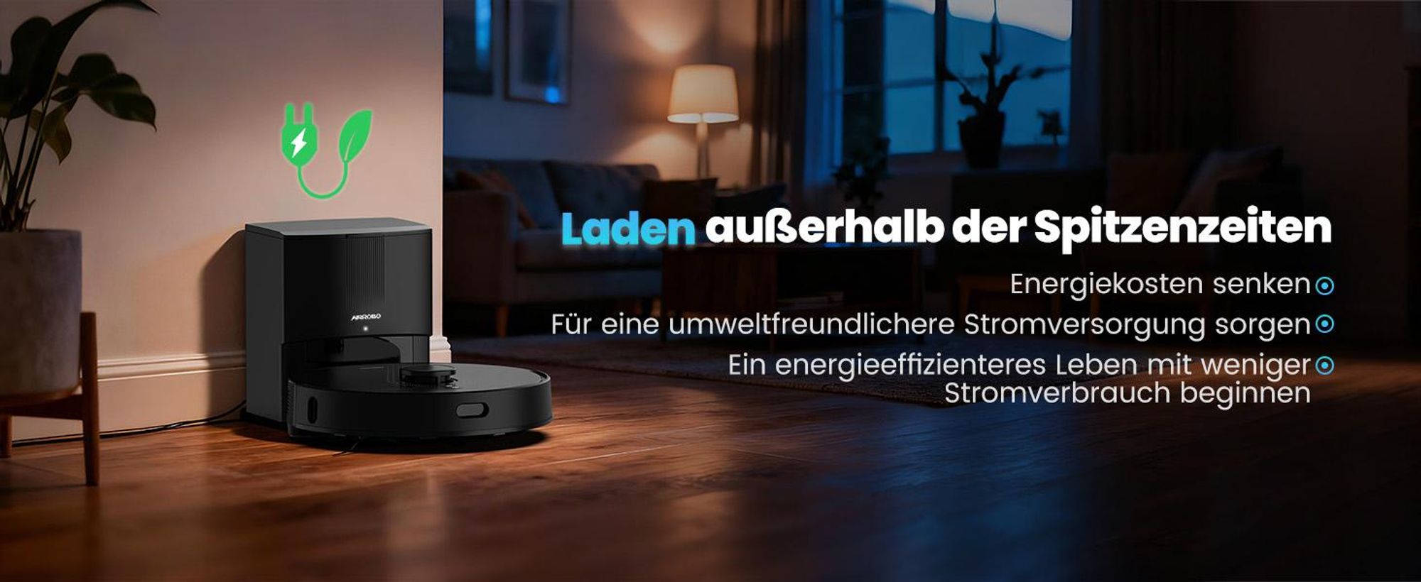 AIRROBO Q20+ Saugroboter mit Wischfunktion, Intelligente Lidar Navigation & Mapping Staubsauger Roboter, 8000 Pa Saugkraft, 150 Minuten Laufen