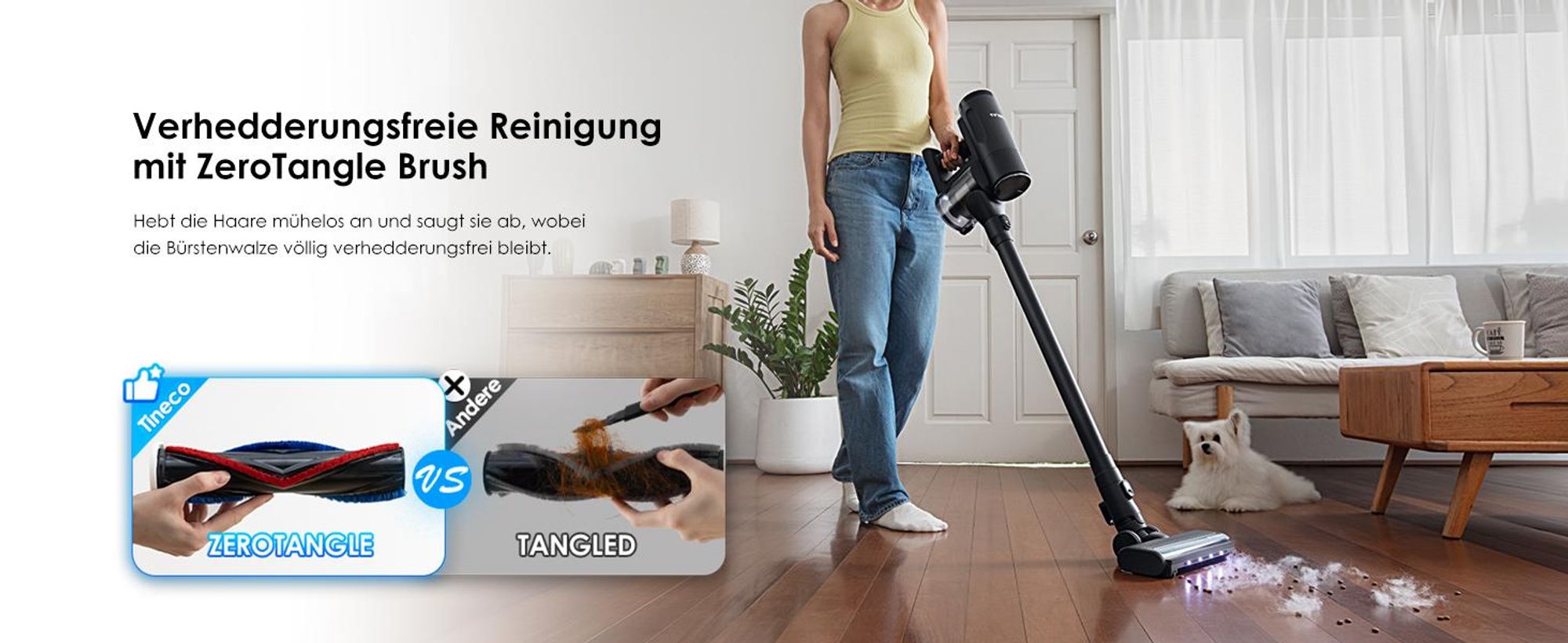 Tineco FLOOR ONE Switch S7 Stretch 5-in-1 Nass-Trockensauger & Akkusauger Set, FlashDry, Anti-Tangle, 50 Min. Laufzeit Multifunktionaler Bodenreiniger