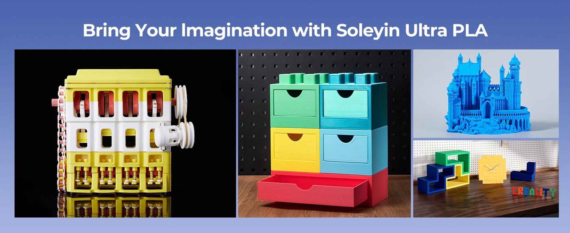 Creality Soleyin PLA Filament 1.75mm Weiß, 3D Drucker Filament 1kg 30-300mm/s, für die meisten 3D-Drucker Creality Ender-3 K1 K1C K2 plus Hi