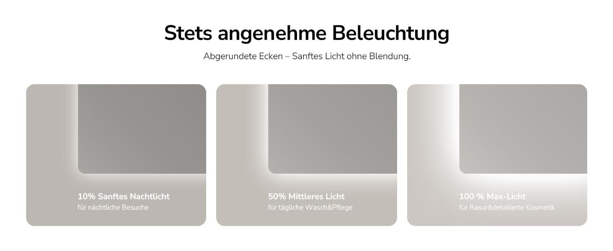 EMKE LED Badspiegel 50x70cm Badspiegel mit Beleuchtung Kaltweiß Lichtspiegel Badezimmerspiegel Wandspiegel mit Touchschalter