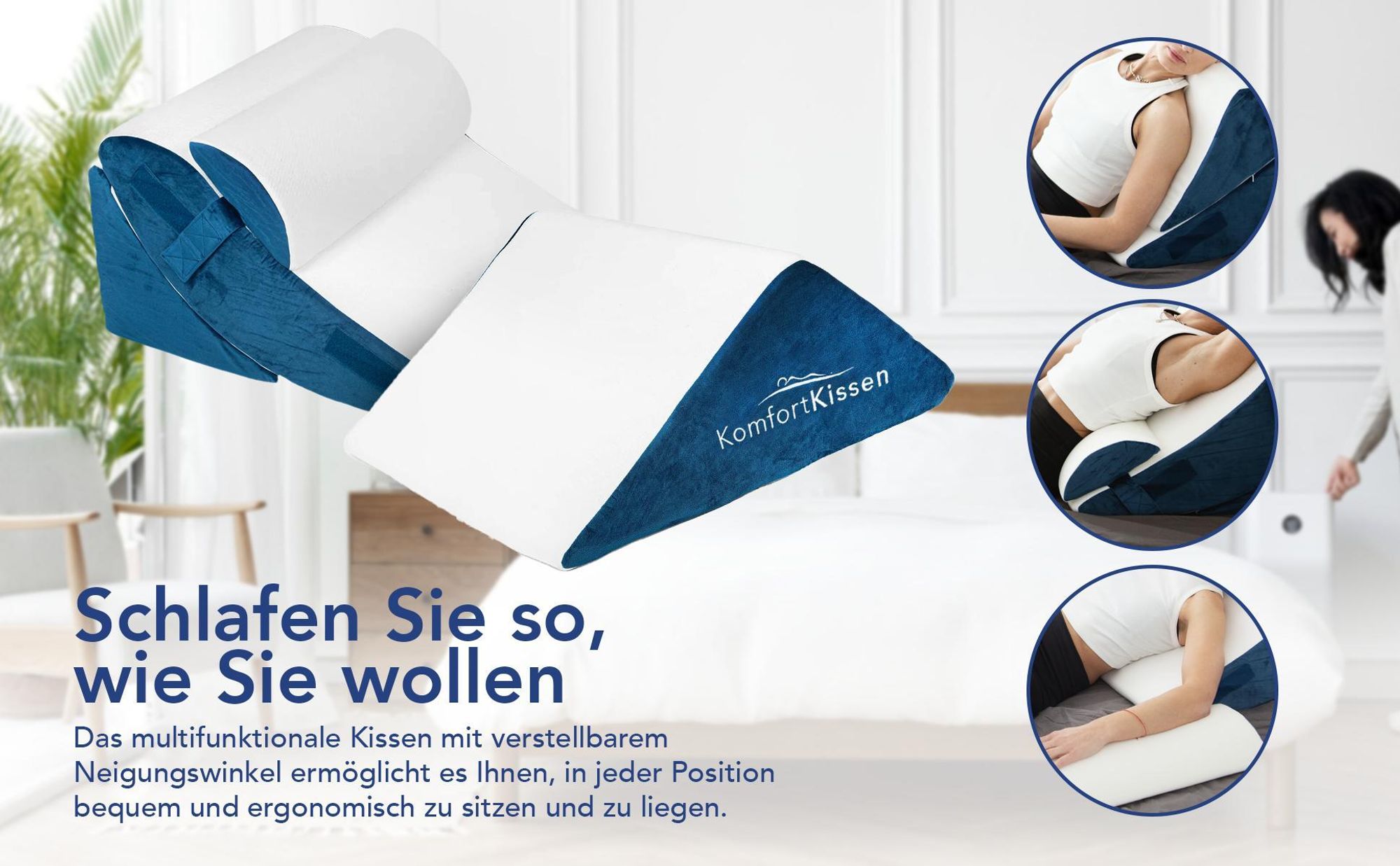 Ergonomisches 4-in-1 Keilkissen