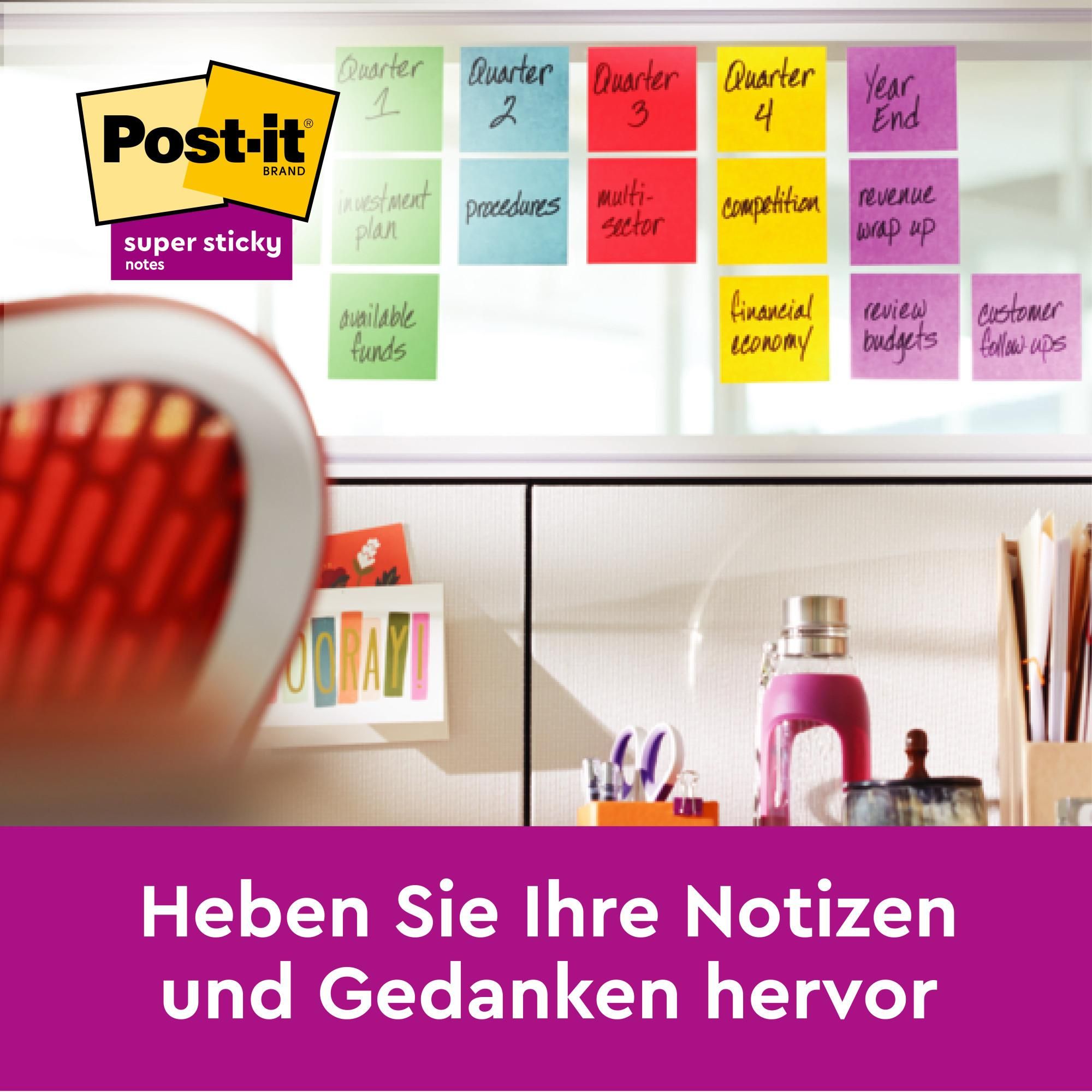 Post-it® Super Sticky Notes Soulful Collection 76 x 76 mm – 6 Blöcke à 90 Blatt