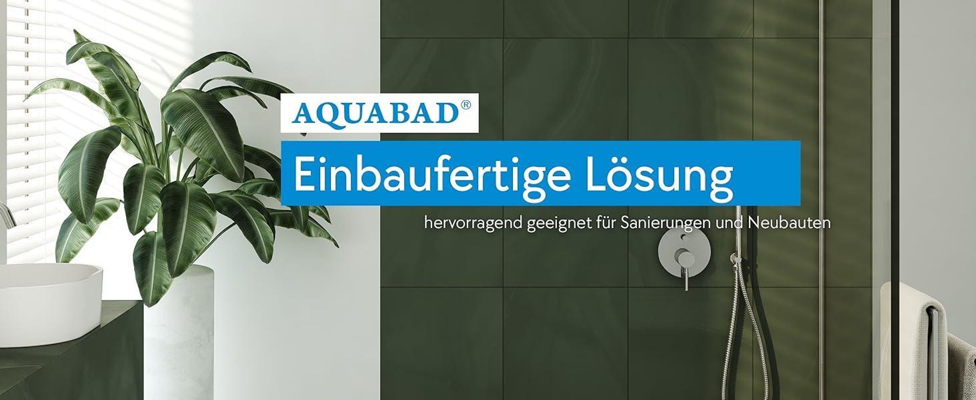 AQUABAD® Duschwanne Basic Black Stone 90x100cm Rechteck