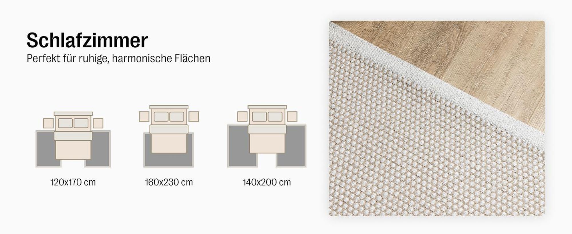 benuta Teppich Wohnzimmer Baumwollteppich Ron Creme 120x170 cm Wohnzimmerteppich Baumwolle Rechteckig