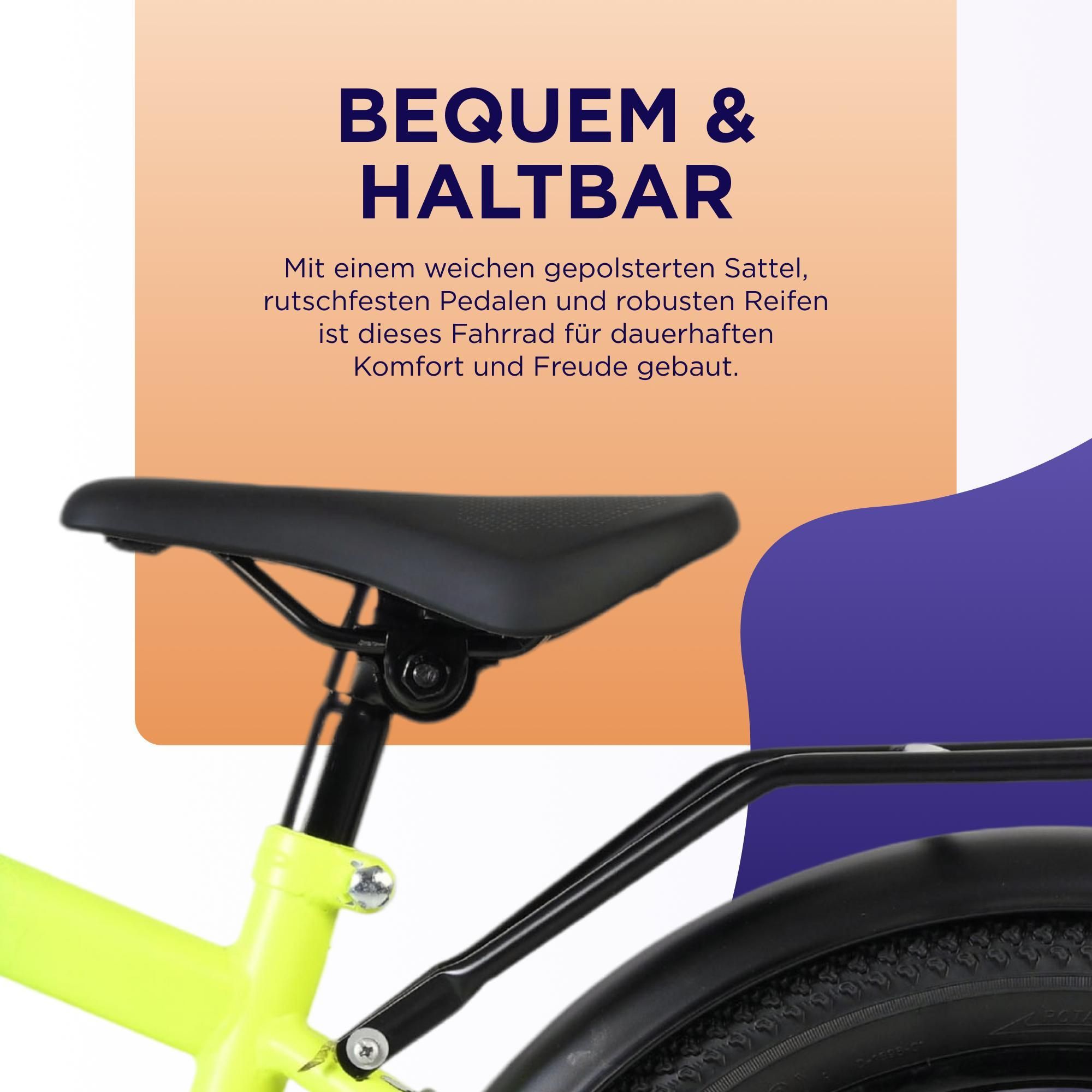 Volare Thombike Kinderfahrrad - Jungen - 16 Zoll - Blau-Gelb