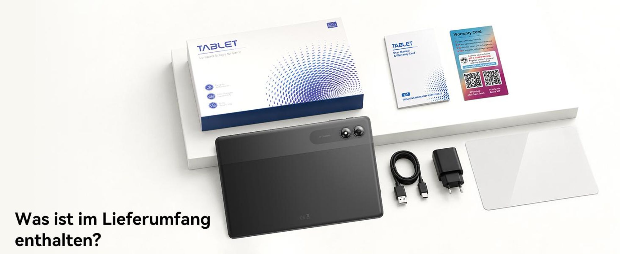 T30 Android16 11 Zoll Tablet, IPS, 4GB+64GB (bis 4TB erweiterbar), 7000mAh, Gemini AI, 5G Hz WIFI, Bluetooth 5.4, GPS, Kinder-/Lese-/Videomodus