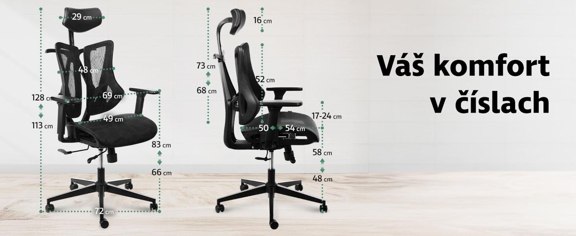 Ergonomické kreslo Naxes – Čierne