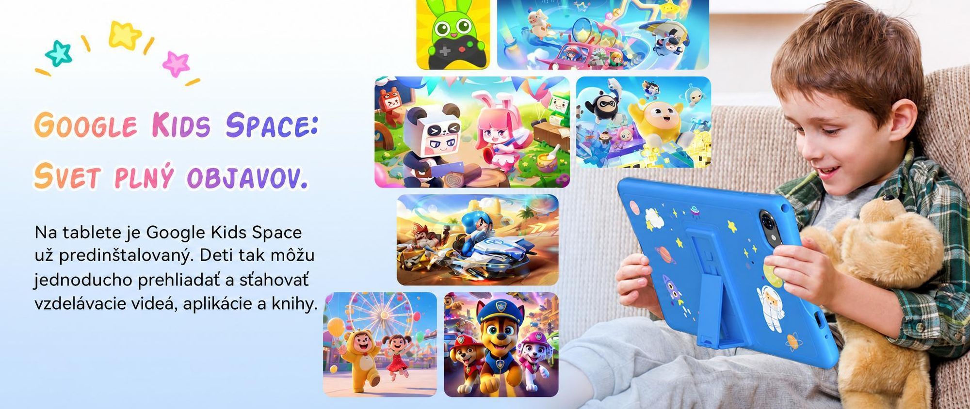 Tabwee K10 Kids 10.1" Rosa Tablet, Google Kids Space, 4GB RAM+64GB ROM, Android 15 WiFi Tablet für Kind mit Kindgerechte Hülle und Stift, 5000mAh