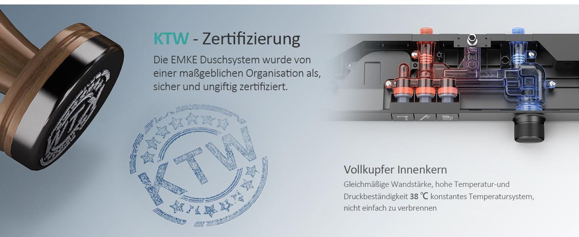 EMKE Duschsystem Luxus-Duschset mit Thermostat, extrabreite 710 mm Glasablage, Regendusche, Bad- & Duscharmaturen Matt Schwarz