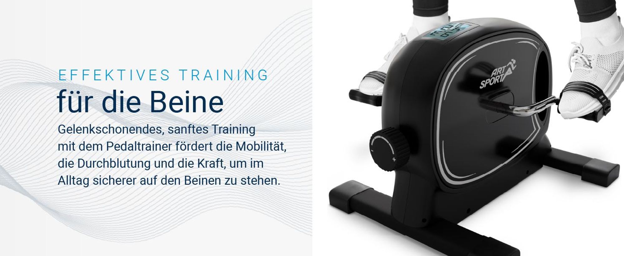 ArtSport Pedaltrainer Sportivo - für Zuhause, Heimtrainer, Fitnessgerät