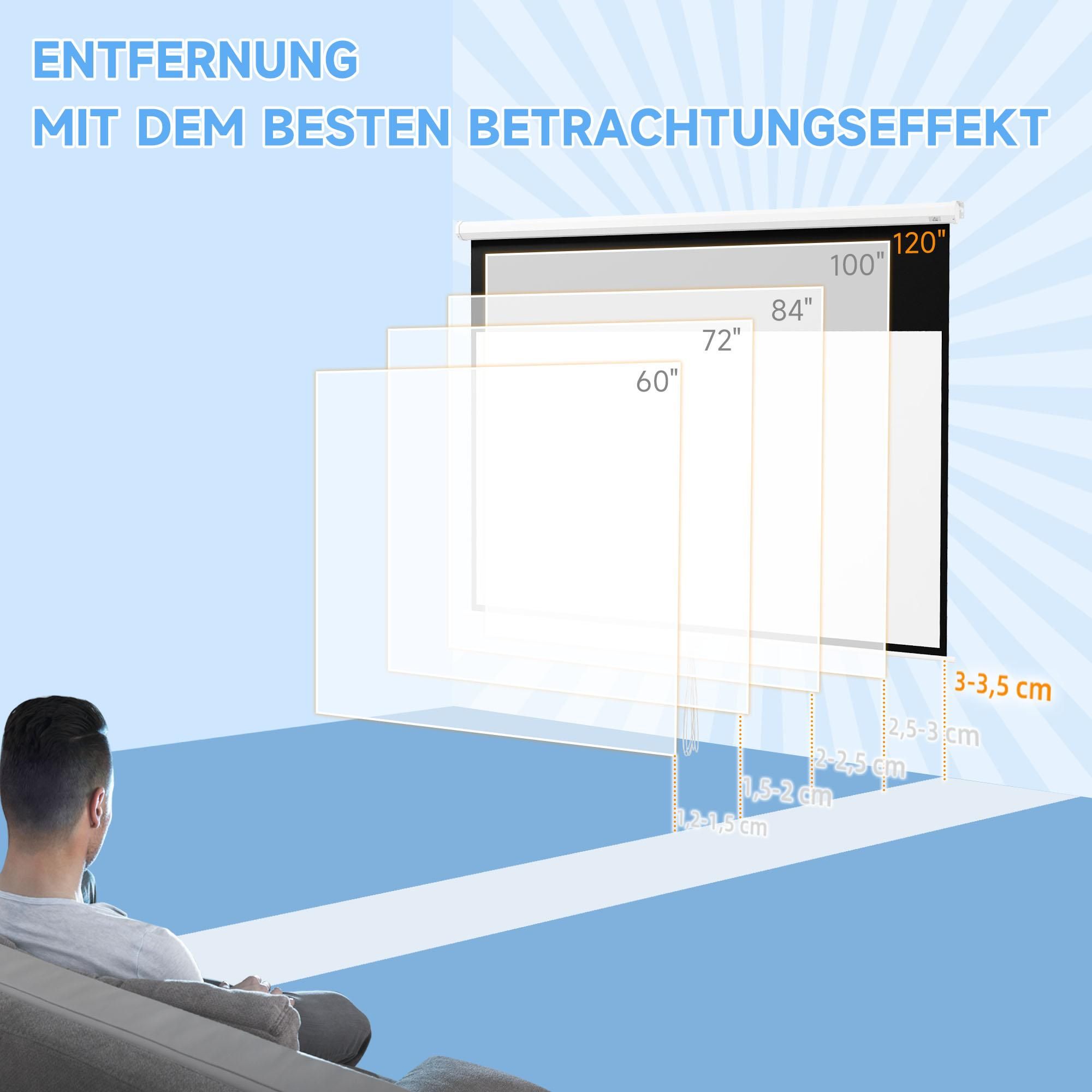 16:9 knitterfrei Beamerleinwand