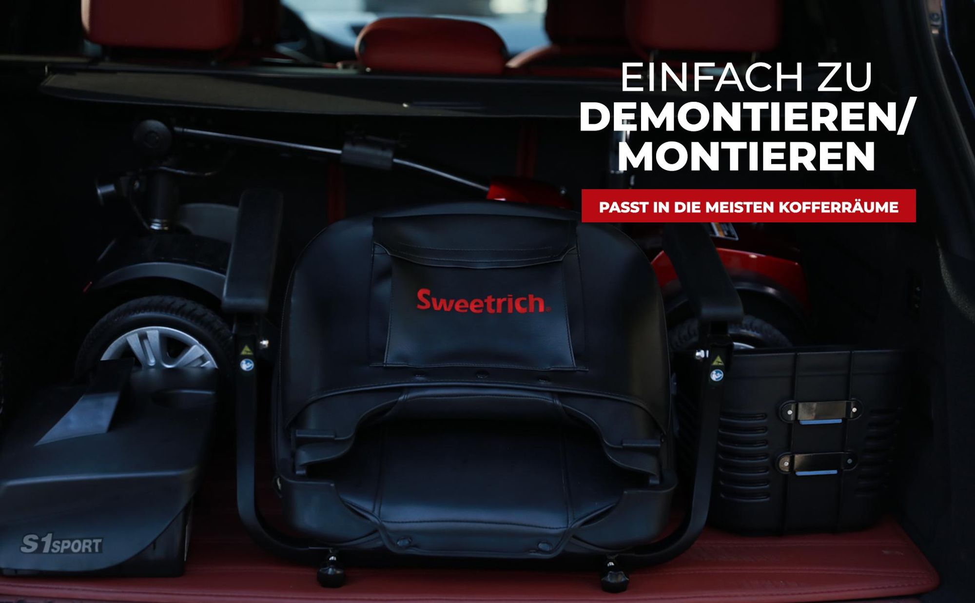 LVHOM Senioren Elektromobil, 15-25 km, Mobilitätsscooter 300W, faltbarer Elektroscooter, E-Rollstuhl, 6 KM/H, E-Bremse, 360° drehbarer Sitz