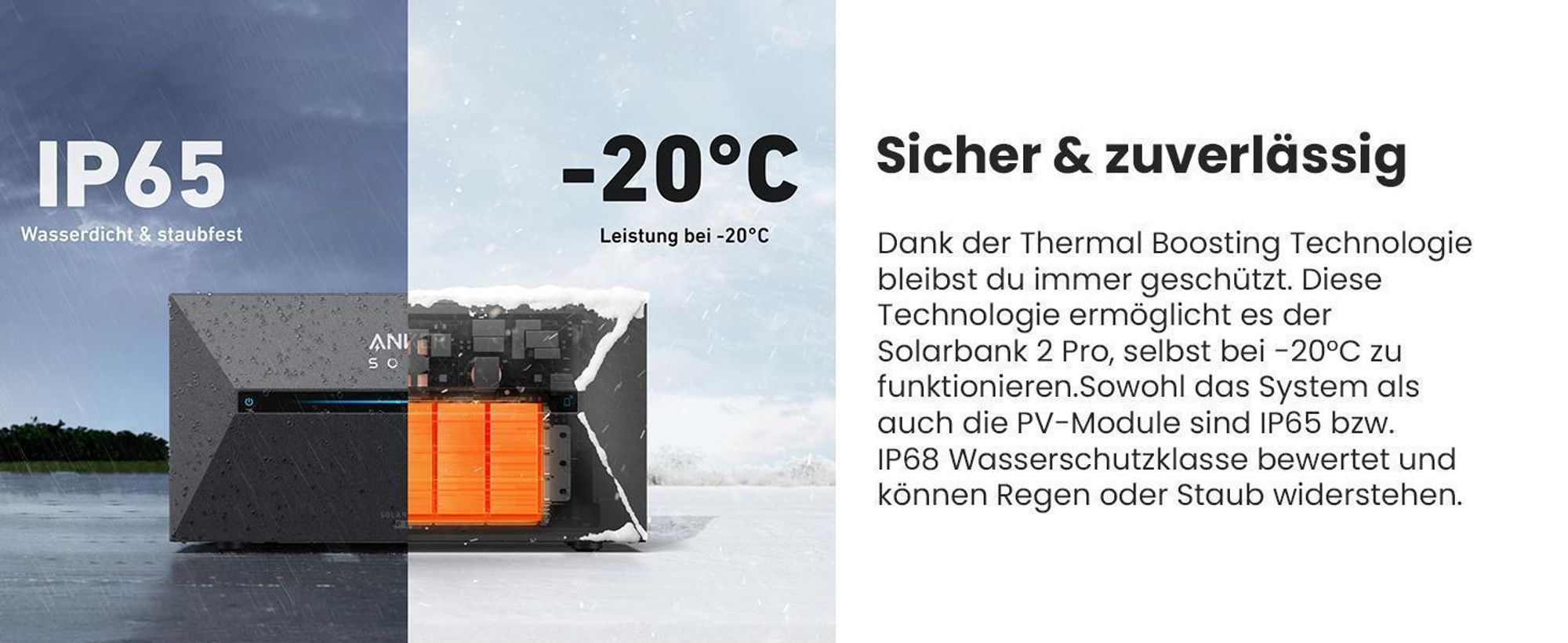 Powerness® Balkonkraftwerk mit Anker SOLIX E1600 Pro & 1000W Bifazial Solarmodule mit Smart Meter & 2 Set Balkon Haken Halterung Silber (0% MwSt)