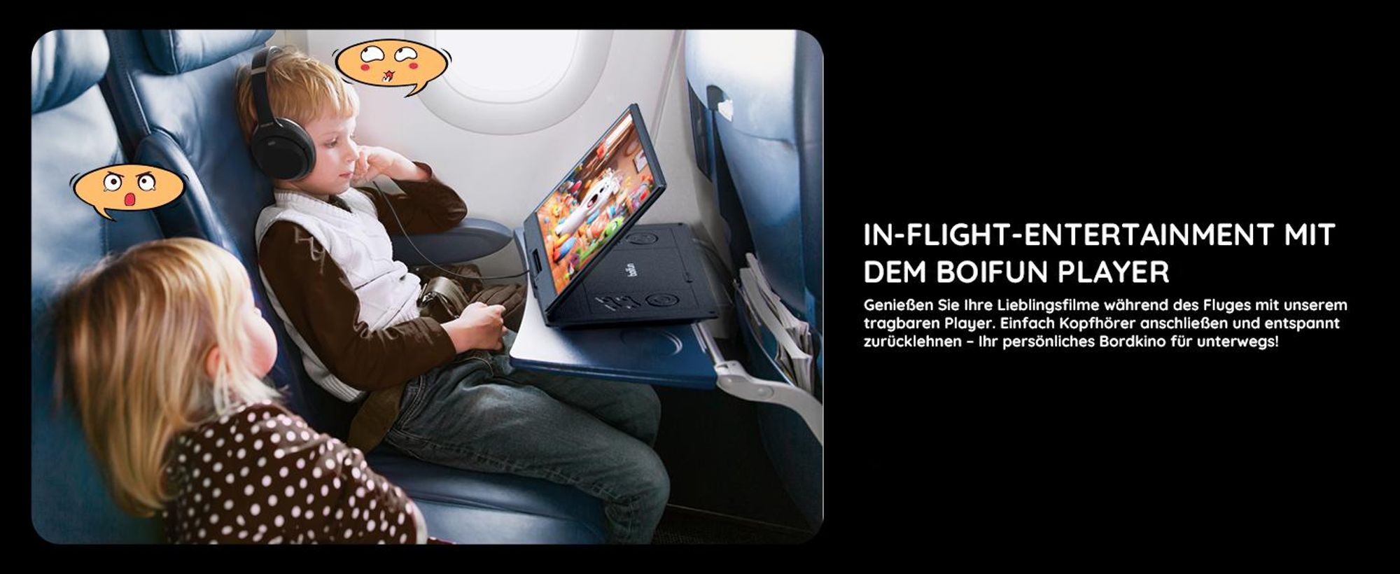 15.7" Tragbarer DVD-Player mit 14"HD-Drehbildschirm, ideal fürs Auto 6 Stunden Akkulaufzeit intelligente SpeicherwiedergabeAlle Region Dual-Lautsprech