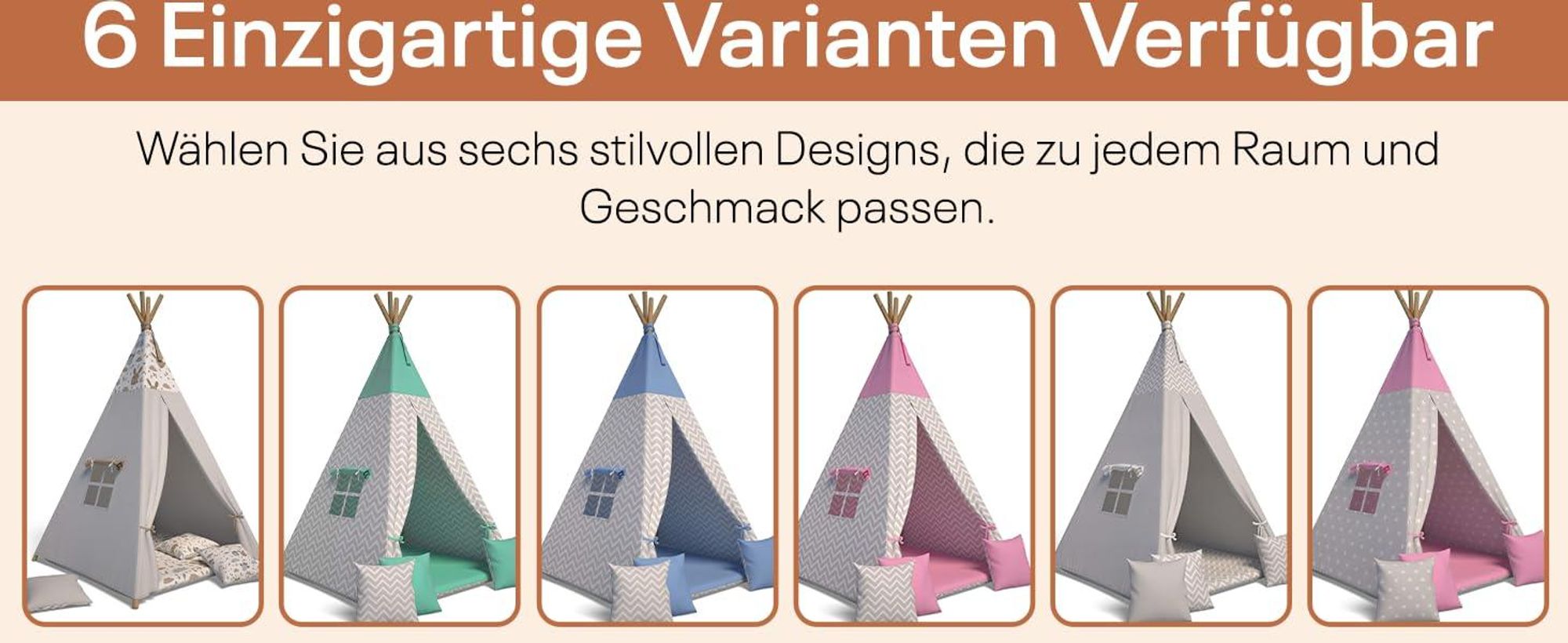 Tipi Zelt für Kinder|Spielzelt Kinder Indoor|Spielzelt mit Weiche Kissen | Langlebig zelt|Kinderfreundlich Tippizelt Indoor (Grau Tierchen)