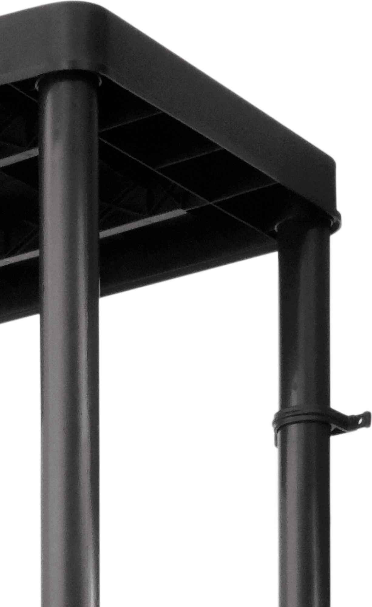 Drabest | Skladové regály - Sklepní regály - Plastový regál 180x74x40 cm - Čierny - Vysoká nosnosť 250 kg - Stabilný a odolný