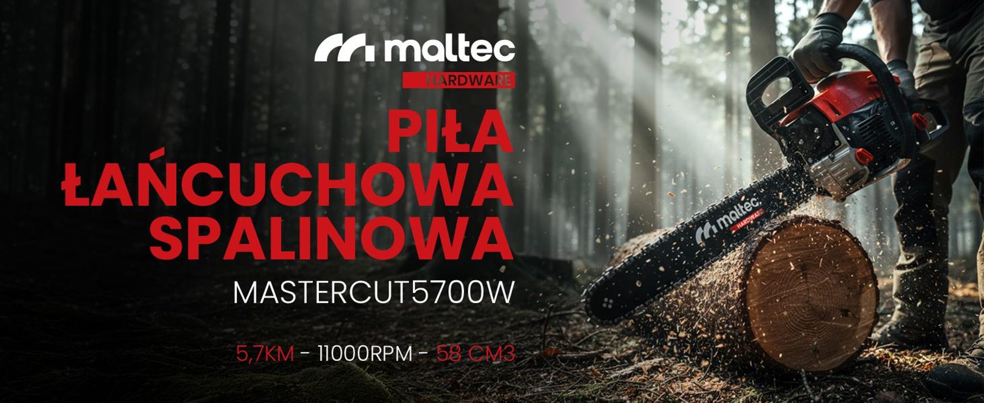 Piła Łańcuchowa Spalinowa Pilarka Prowadnice Olej 5,7km Duży Zestaw Mocna