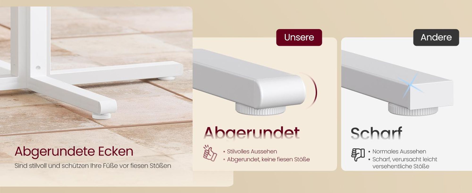 VASAGLE Esstisch rund, Esszimmertisch, klein Küchentisch für 4 Personen, Landhausstil, wasserresistente Oberfläche, 80 cm d, 74,8 cm H, für Esszimmer