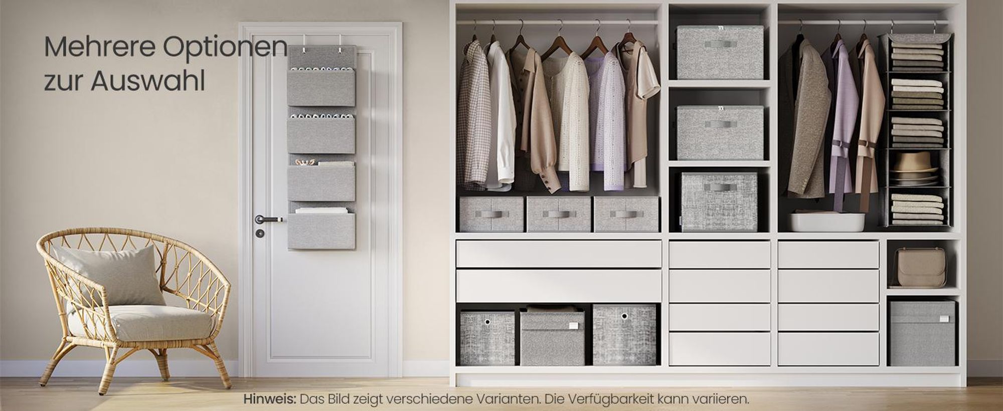 SONGMICS Aufbewahrungsbox Ordnungsboxen Aufbewahrungsbox, 6er Set, Ordnungsboxen aus Vliesstoff mit Griff