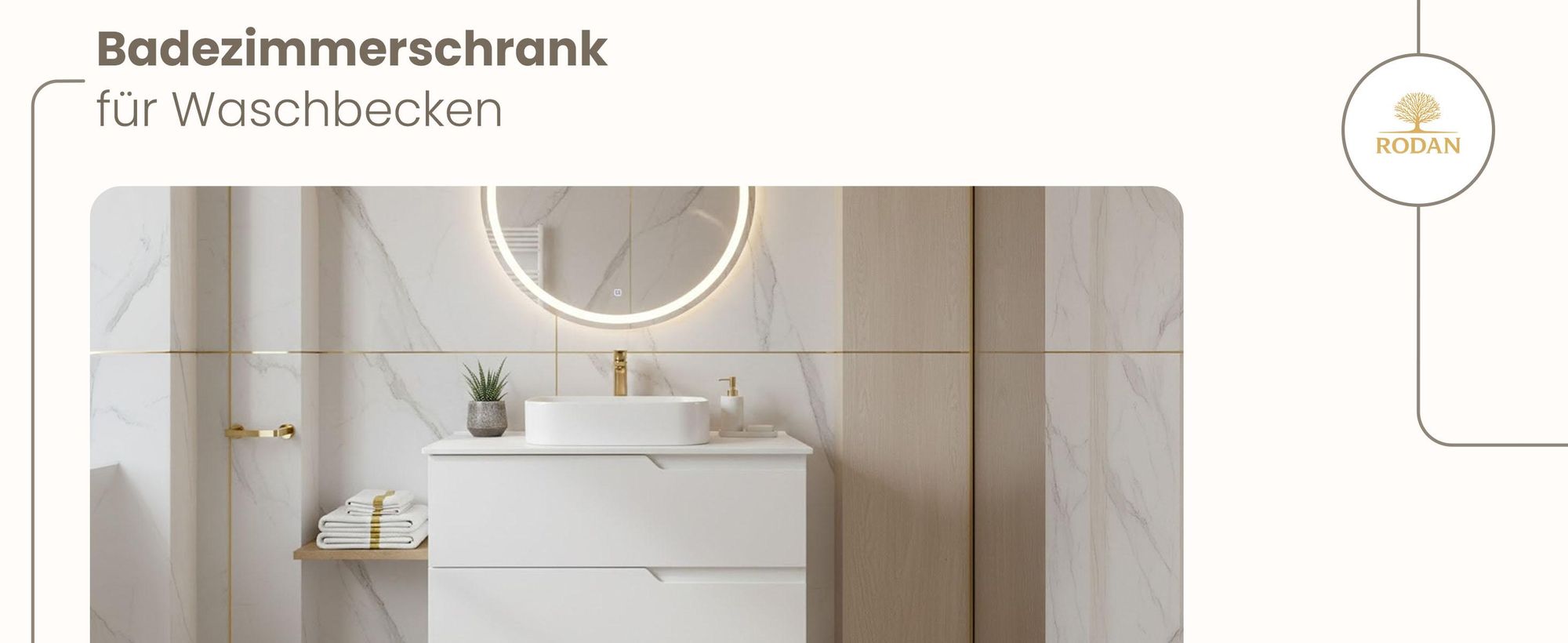 RODAN, Badmöbel, Badschrank, Badezimmermöbel, Badezimmer, MODERN, Waschbeckenunterschrank