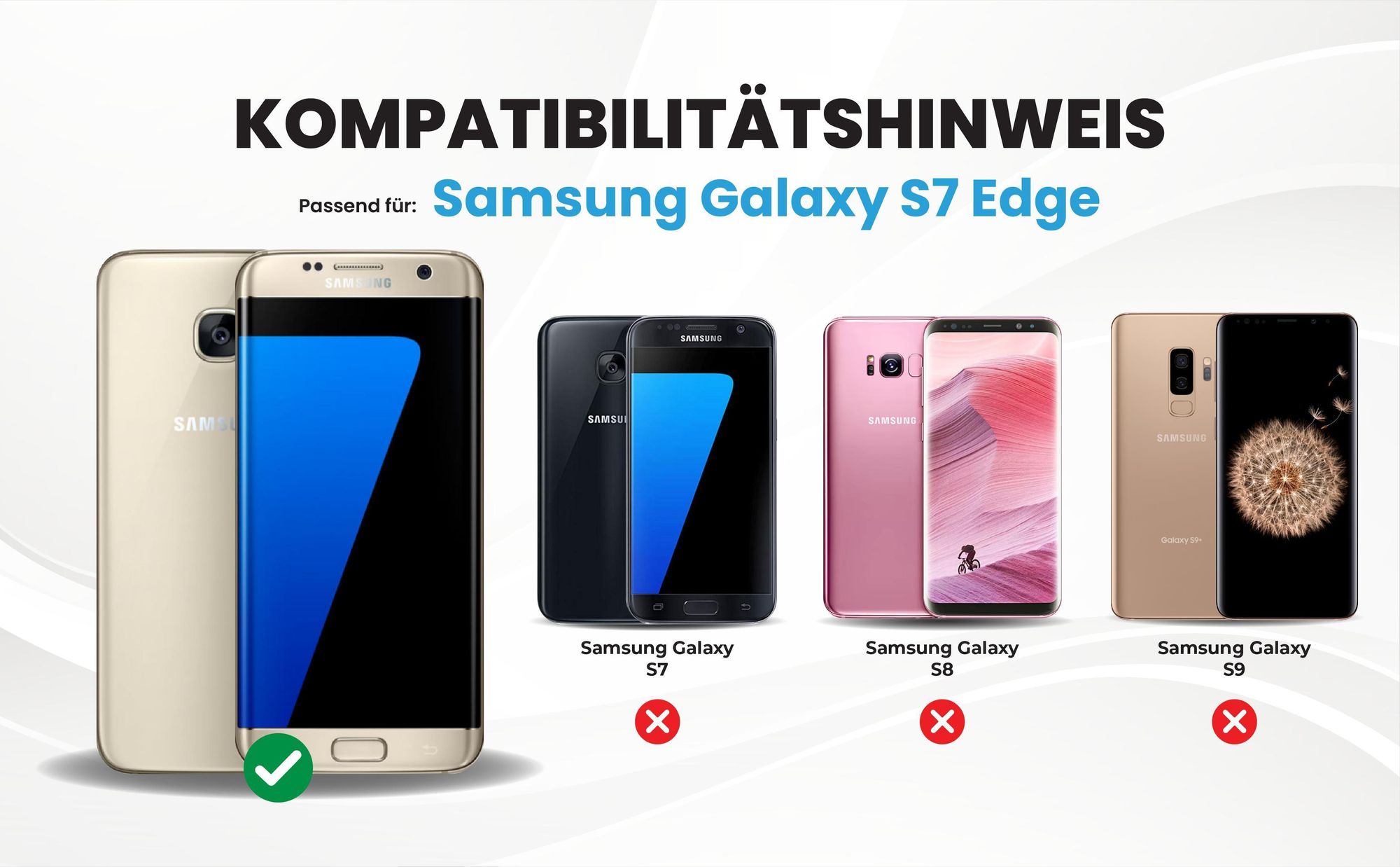Kompatibilitätshinweise Hülle für Samsung Galaxy S7 edge