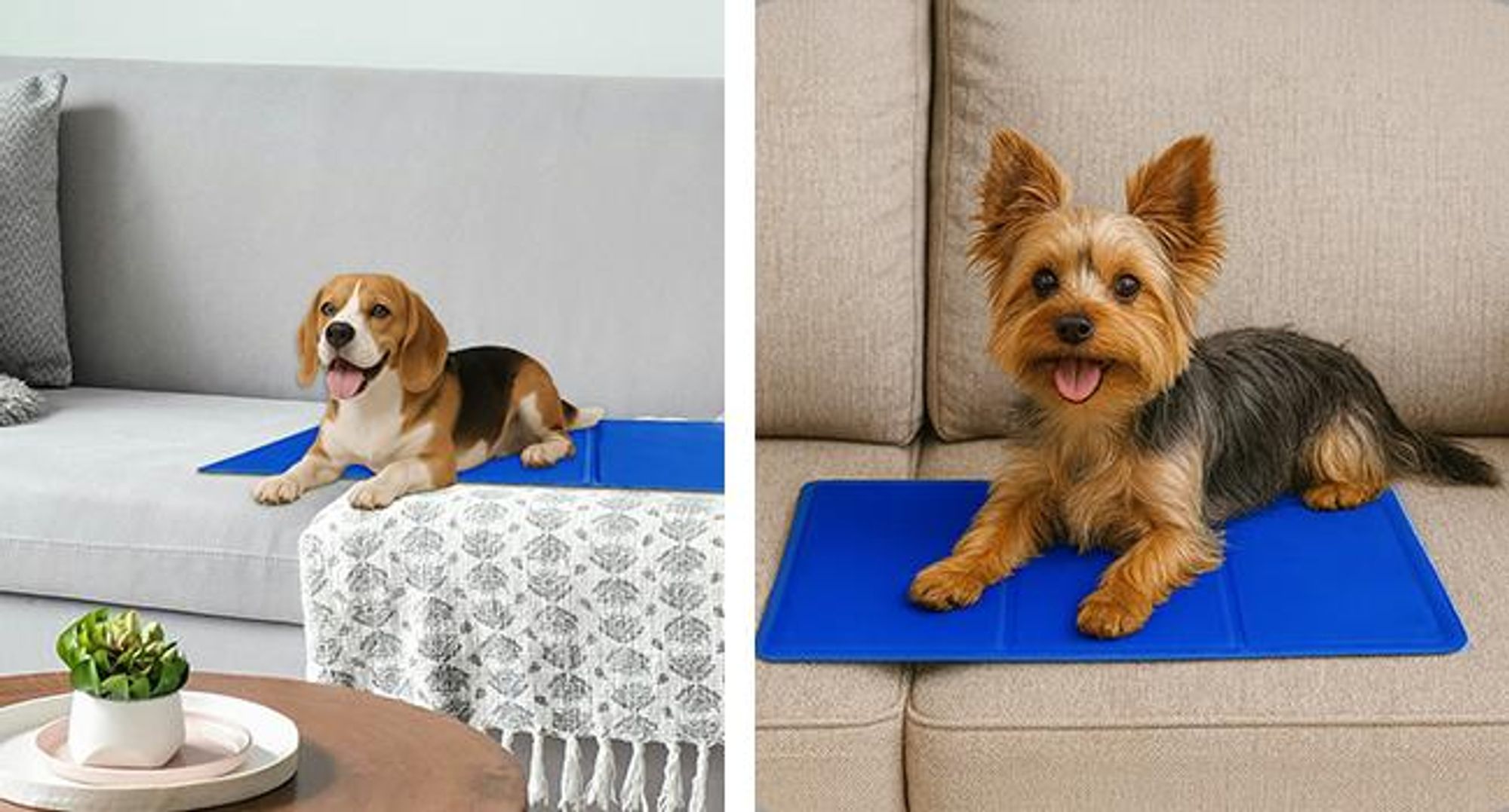 KRUMAD Kühlmatte für Hunde 90x50 cm – selbstkühlende Gelmatte ohne Strom, faltbar, ungiftig, wasserdicht, für Sommer & Reisen