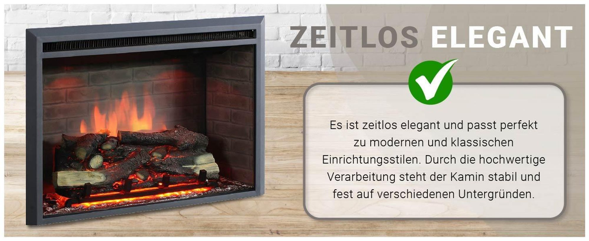 Elektrisches Kaminfeuer Balderia Calida 30 2000 Watt"