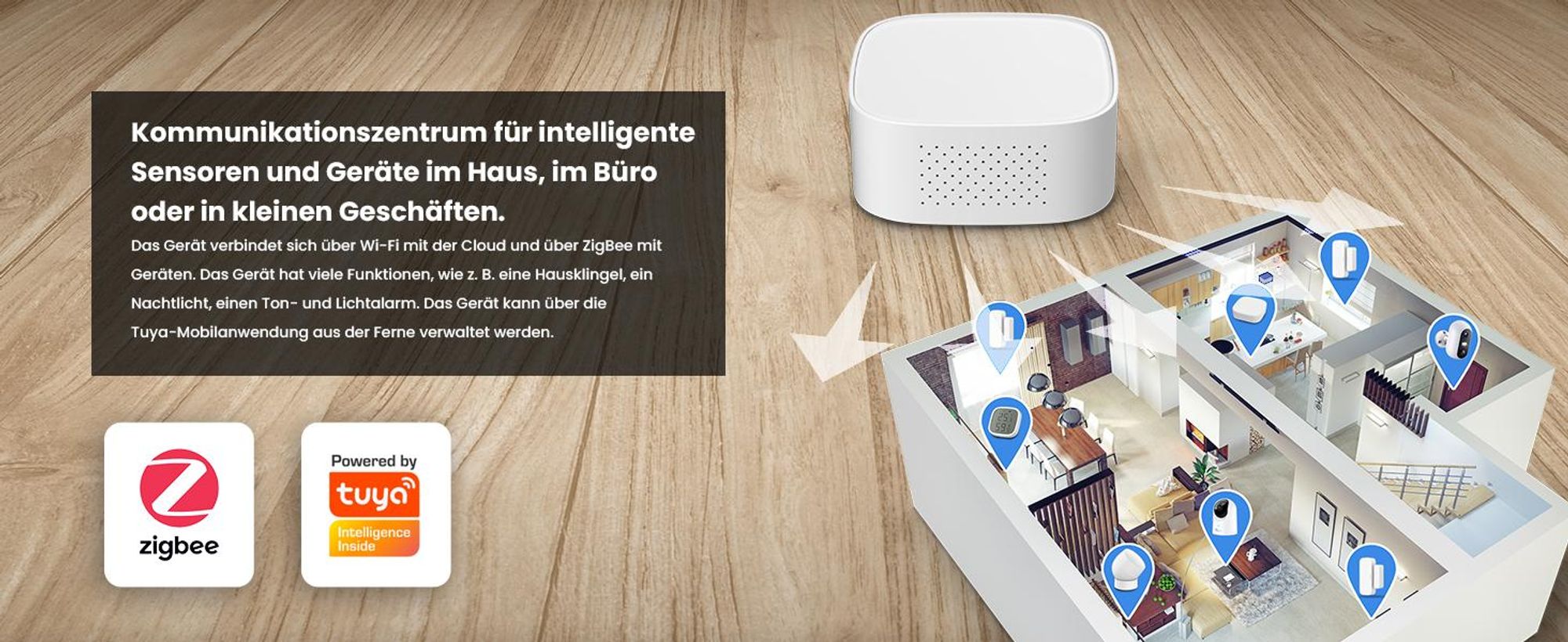 Extralink ZigBee Gateway Hub für Tuya Smart Home Systeme