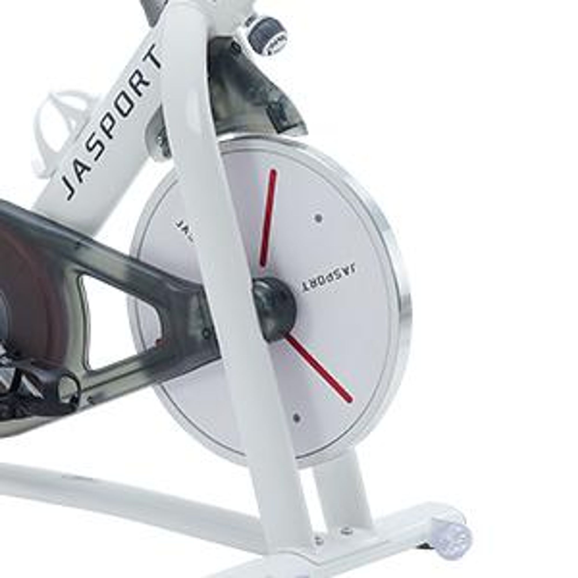JASPORT S3 vélo d’appartement et vélo de pour la maison, silencieux, résistance magnétique, volant 7,5 kg, Bluetooth, Kinomap et Zwift – blan