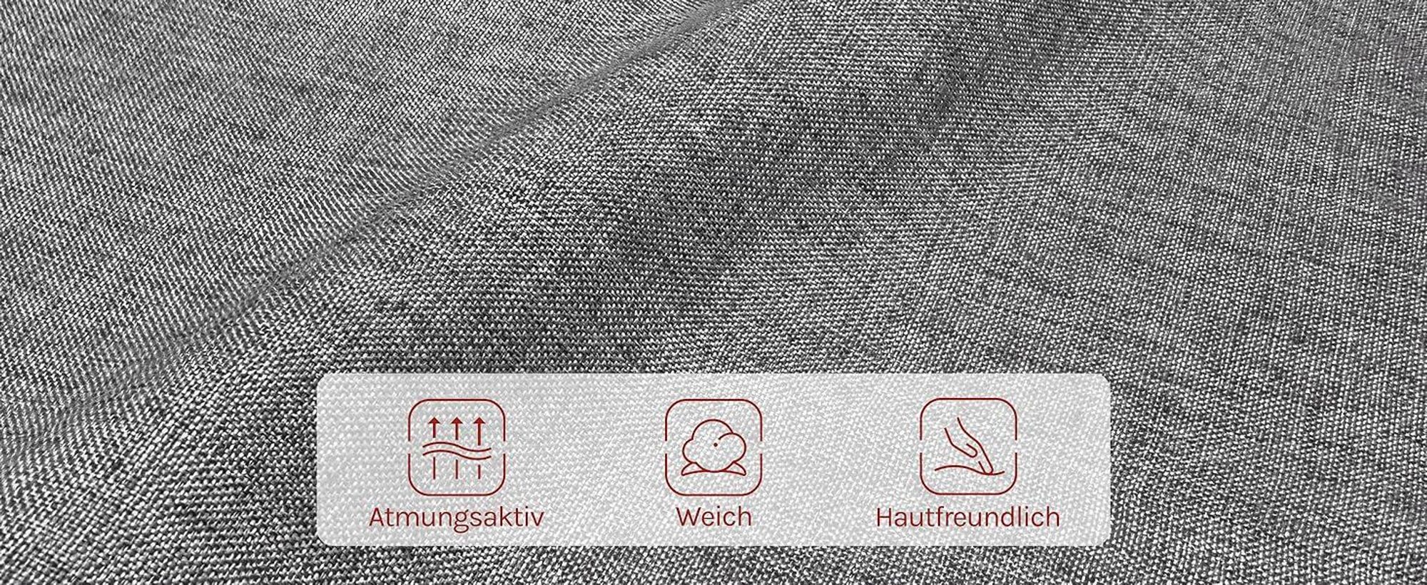 WOLTU 2-Sitzer-Schlafsofa mit 2 Kissen, Verstellbarer Rückenlehne, mit rutschfesten Füßen, Dunkelgrau