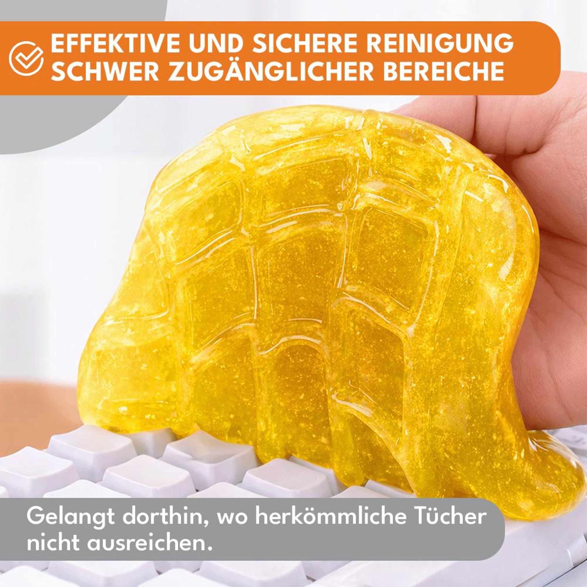 KRUMAD Reinigungsgel für Tastatur und Auto, universeller Staubentferner Gel für Keyboard, Elektronik & Innenraum, Reinigungsschleim