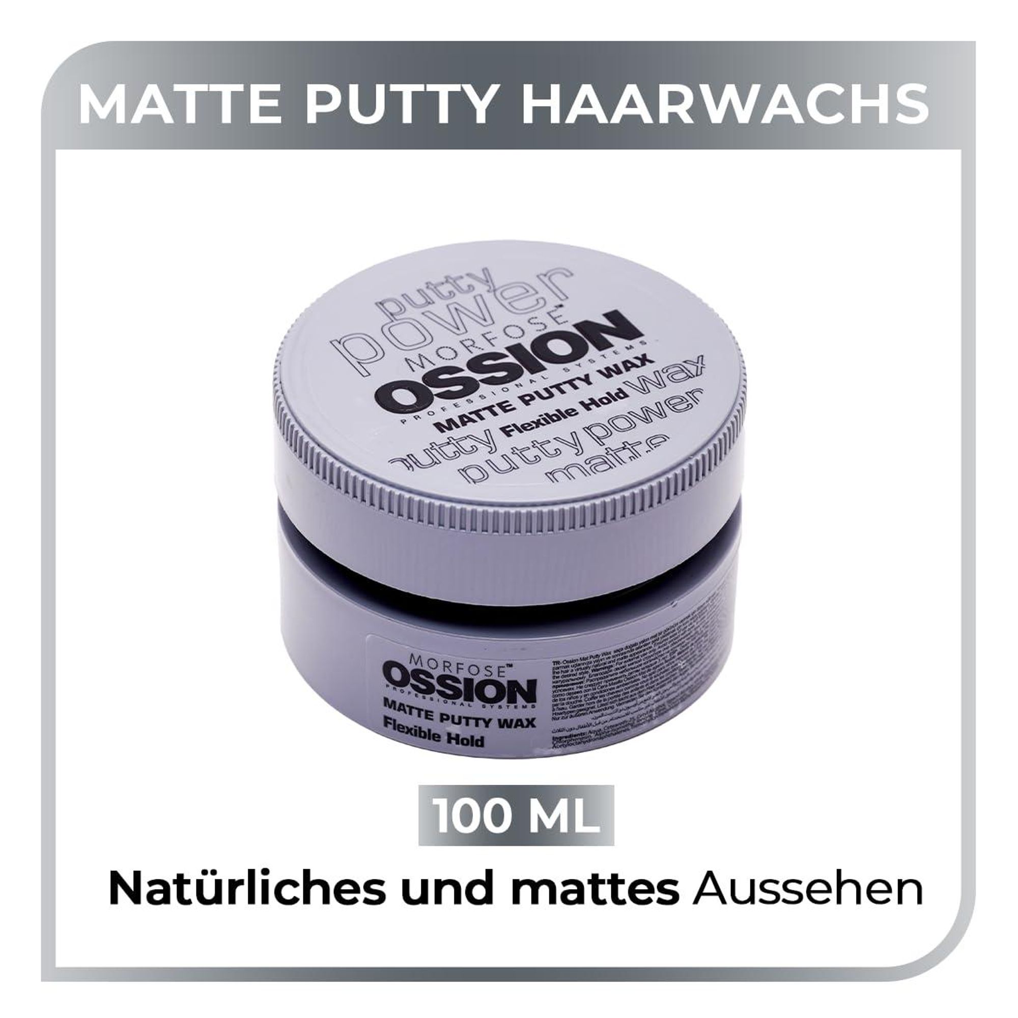 MORFOSE OSSION MATTE PUTTY WAX – Flexibler Halt – 100 ml