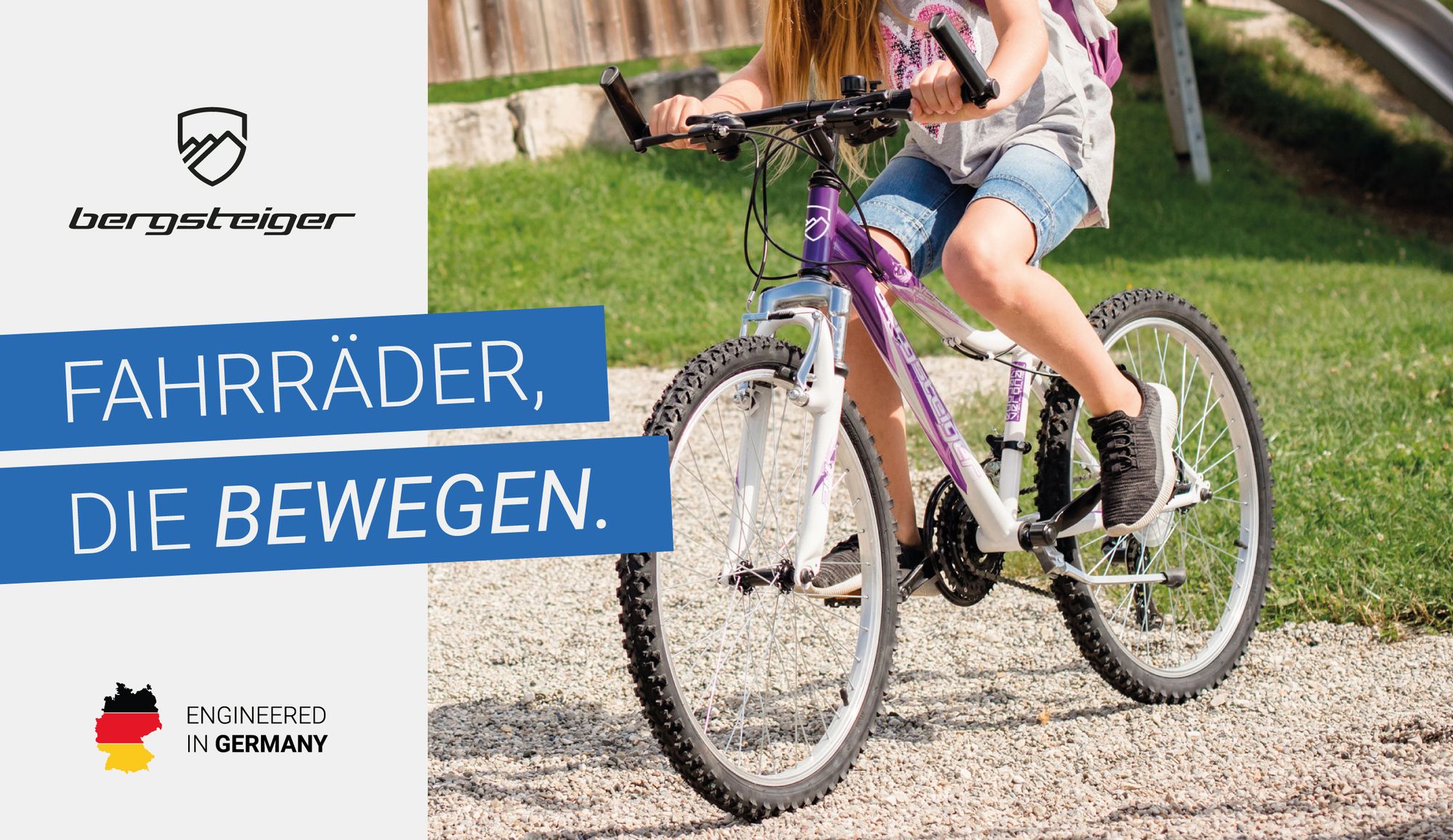 Bergsteiger Verona 24 Zoll Kinderfahrrad, geeignet für 8, 9, 10, 11 Jahre, Shimano 18 Gang-Schaltung, Mountainbike mit Gabel-Federung, Mädchen-Fahrrad