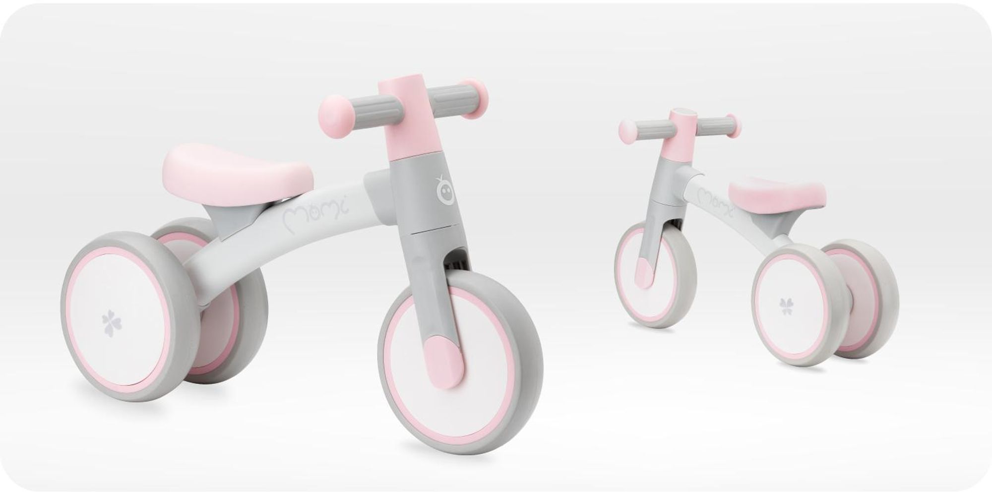 MoMi TEDI Laufrad Kinder Fahrrad - Leicht 1.35 KG, Dreirad ohne Pedal, 1-3 Jahre - Rosa