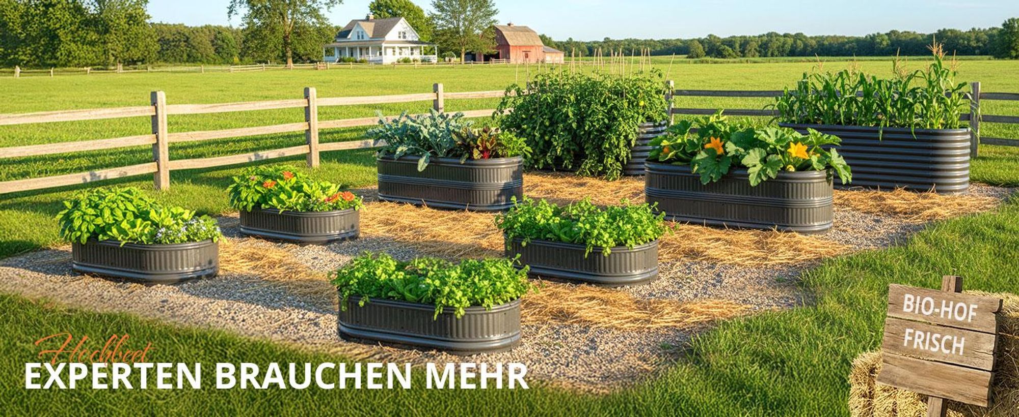 KING BIRD Hochbeet Metall 174x90x30cm,Pflanzkübel Blumenkasten mit 8 T-Etiketten&Handschuhen,Pflanzkasten für Garten aus Verzinktem Stahl,Grau