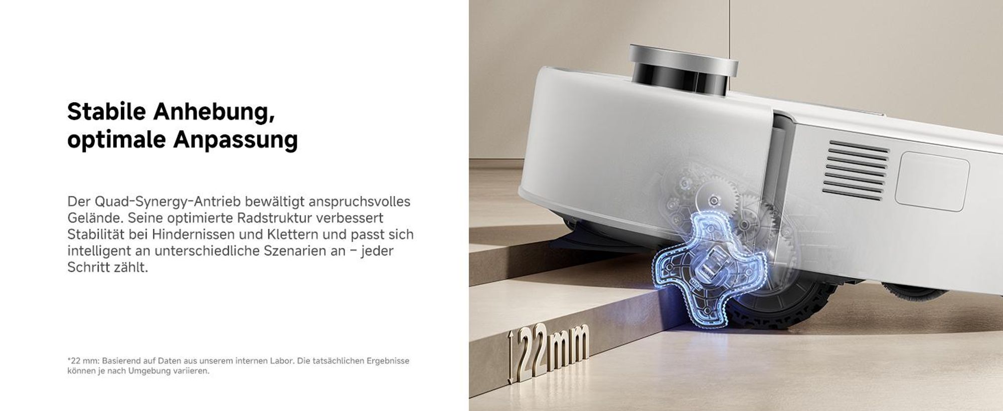 MOVA Z60 Ultra Roller Standalone – Saugroboter mit automatischer Entleerung, Selbstreinigendem Wischmopp, Präzise Navigation, Vollflächige Reinigung