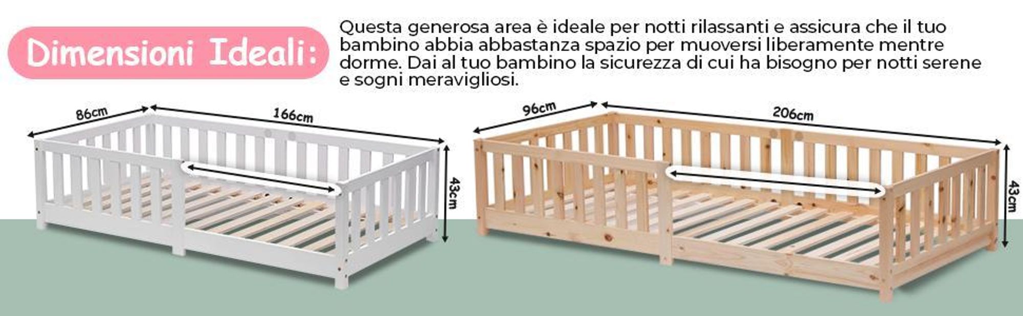 Letto Montessori grigio, 140 x 200 cm, con vano testiera, lavagna, griglia di protezione e porta, letto matrimoniale in legno con rete a doghe
