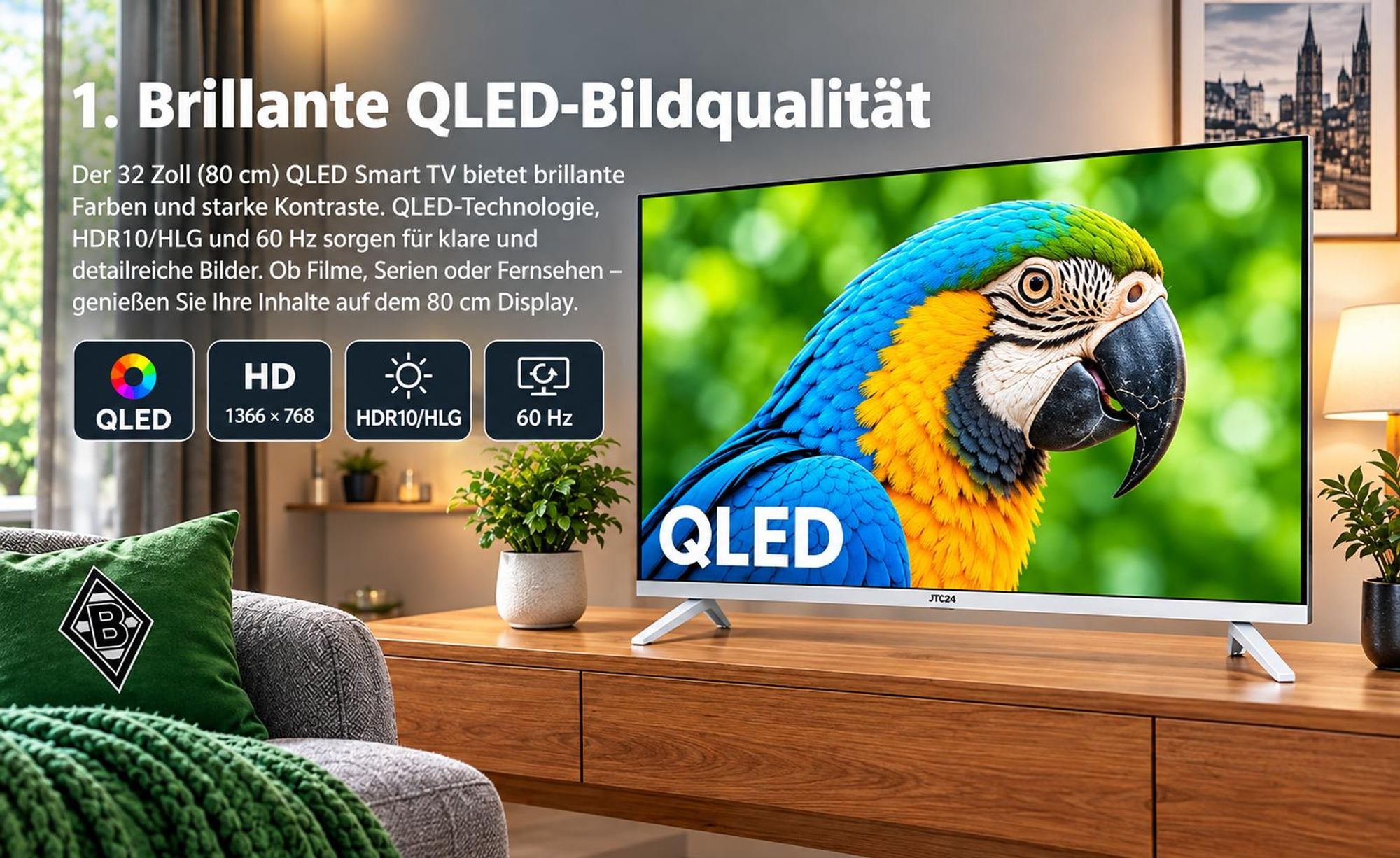 Brillante QLED-Bildqualität