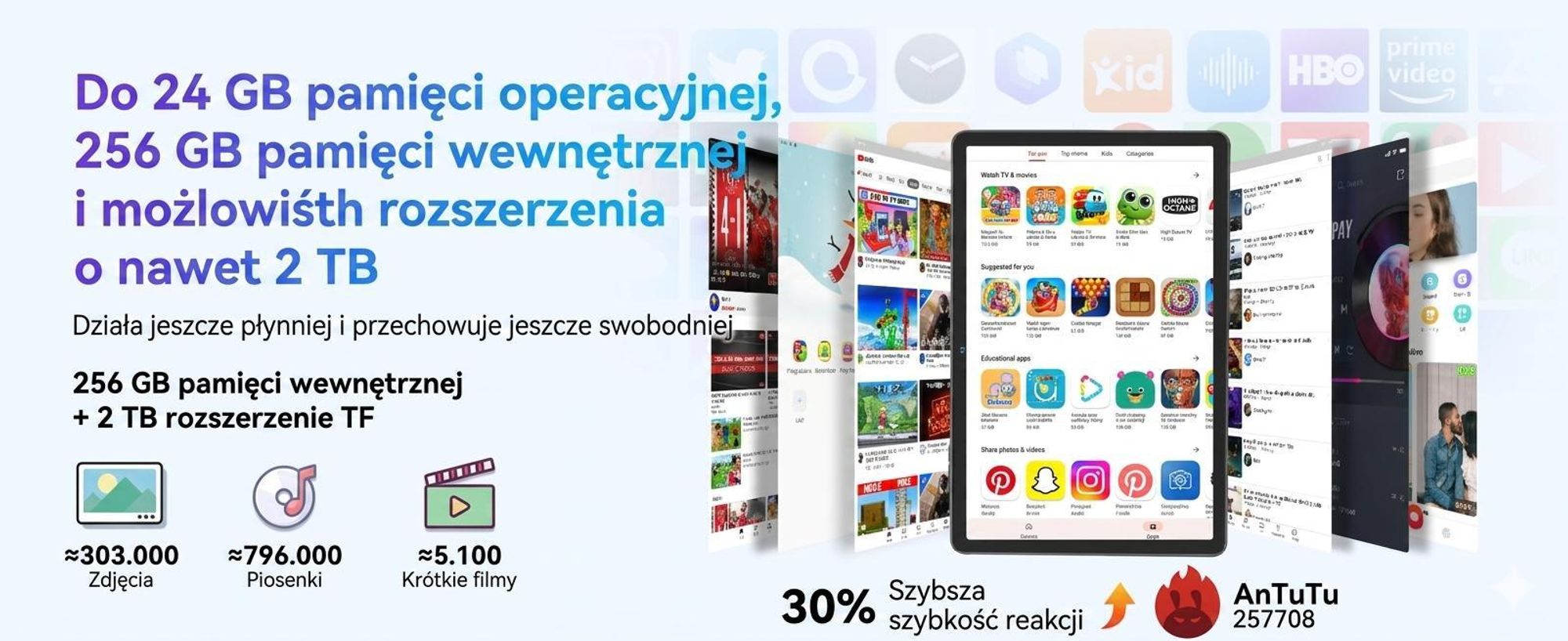 TABWEE 2026 W90 11" Tablet z systemem Android 16, dwie karty SIM 4G, Wi-Fi 5G, bateria 8000 mAh, 24 GB + 256 GB (karta TF do 2 TB), Widevide L1, ośmiordzeniowy procesor T615, ładowanie 18 W, wyświetlacz FHD