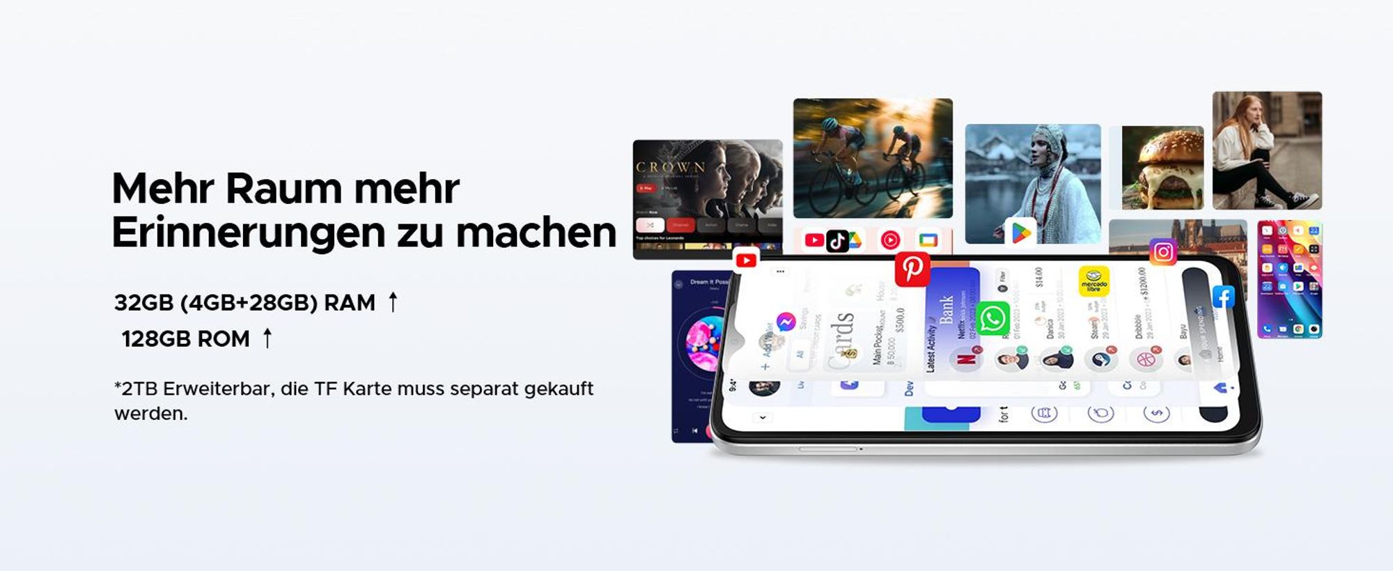 DOOGEE Note56 Pro Smartphone Handy, Android 16, 6,56" 90Hz, 6150mAh Akku, 32GB RAM+128GB ROM, 4G Dual-SIM, 13MP, NFC, Fingerabdruck, Gesichtserkennung
