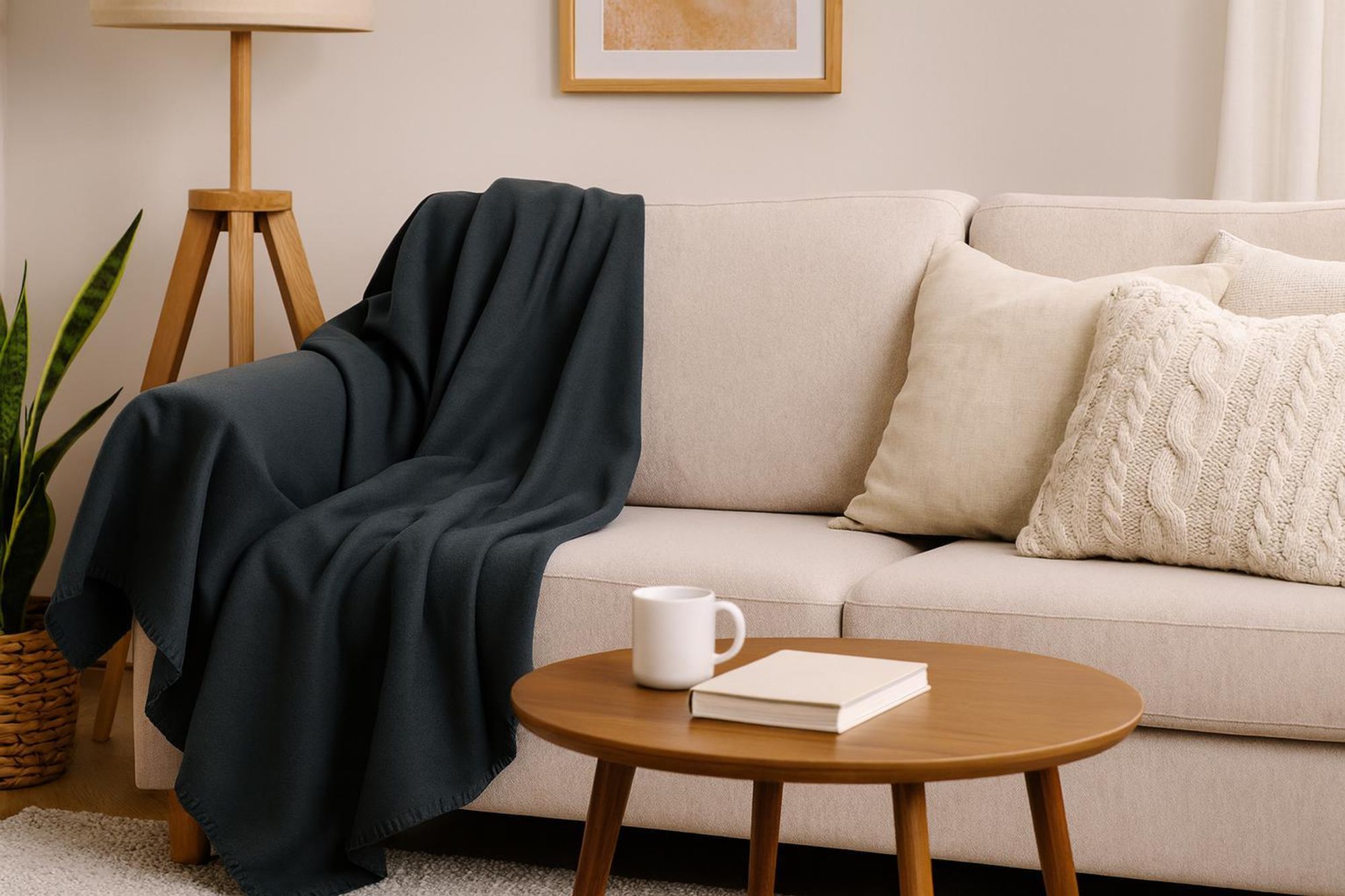 Betz Fleecedecke 2 Stück 130x170 cm 180g/m² – Wohndecke & Kuscheldecke – Flauschige Sofadecke Tagesdecke – Leicht, wärmend & pflegeleicht - anthrazit